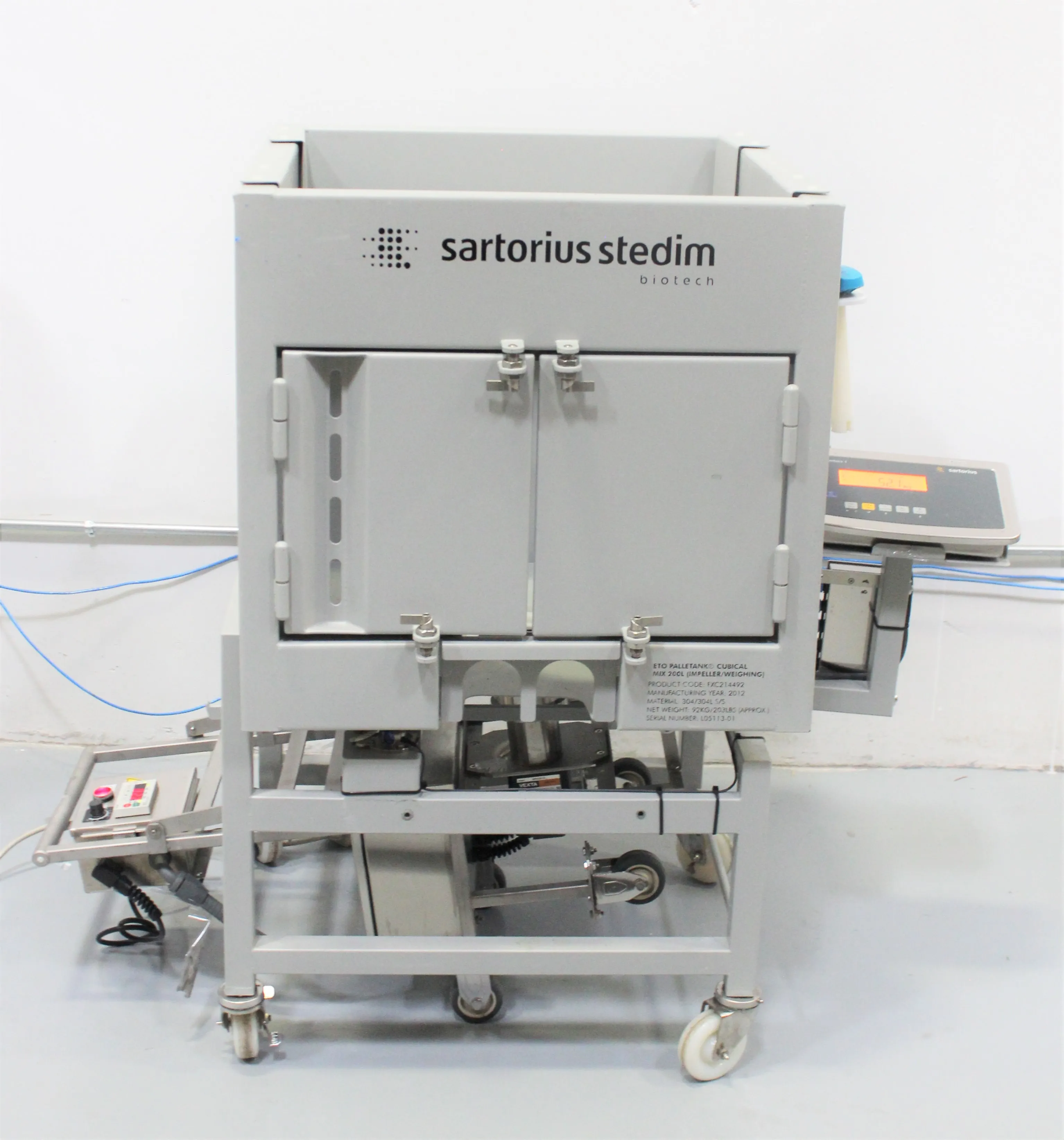 Sartorius 200L ETO Palletank Cubical and Magnetic Mixer