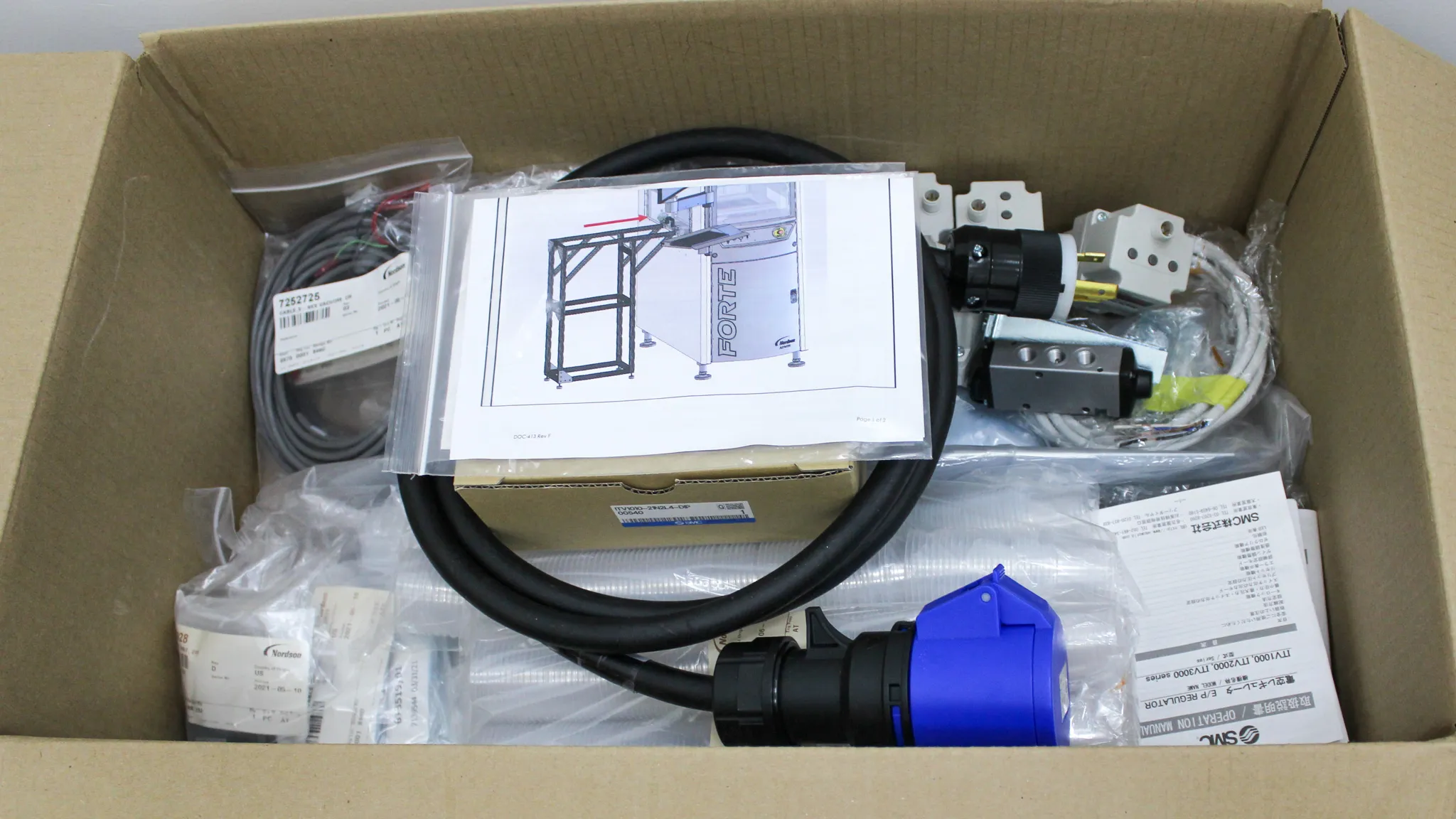 Nordson Asymtek Forte Miscellaneous Box with New Accessories and Parts