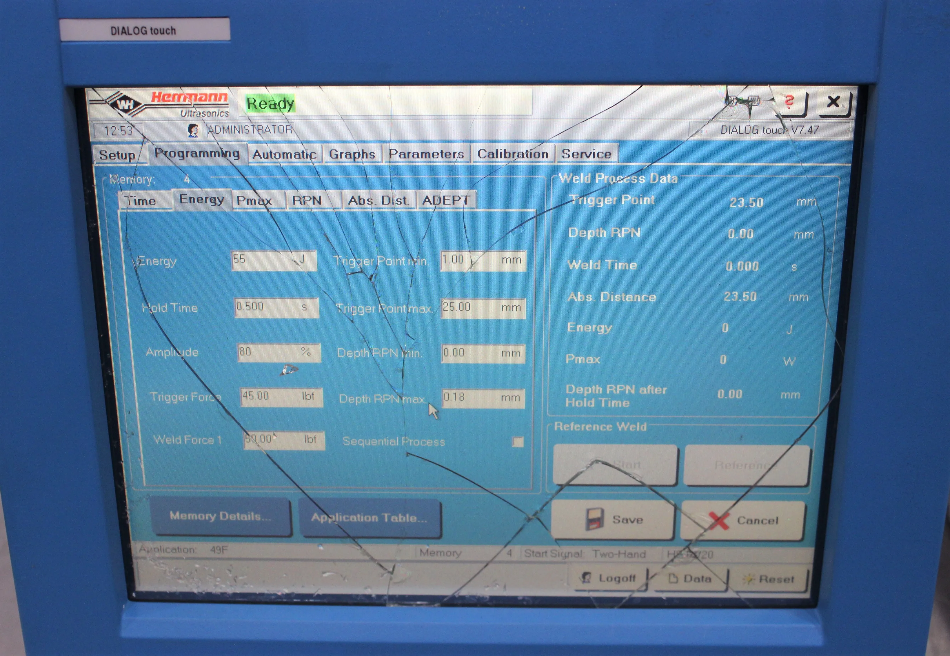 Herrmann CNC Ultrasonic Welding System HS Dialog Digital Control