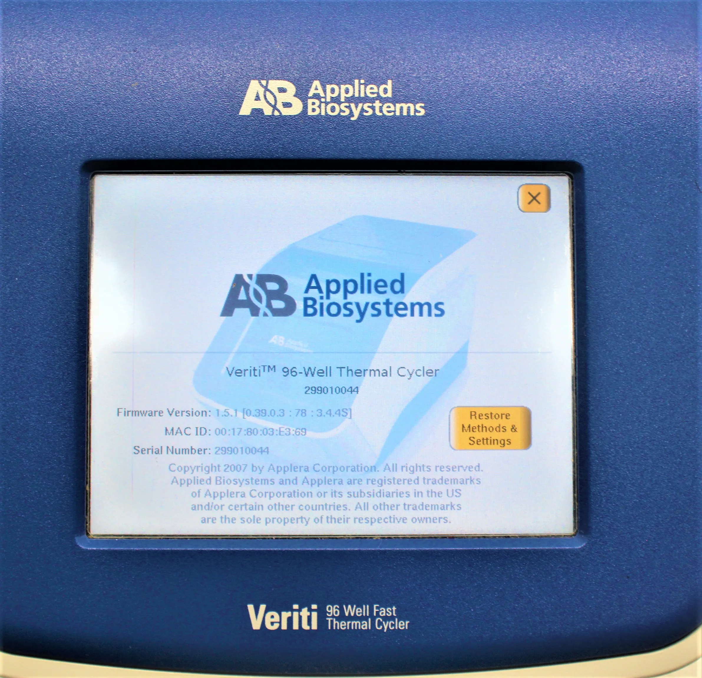 Applied Biosystems Veriti 96-Well Thermal Cycler 9901