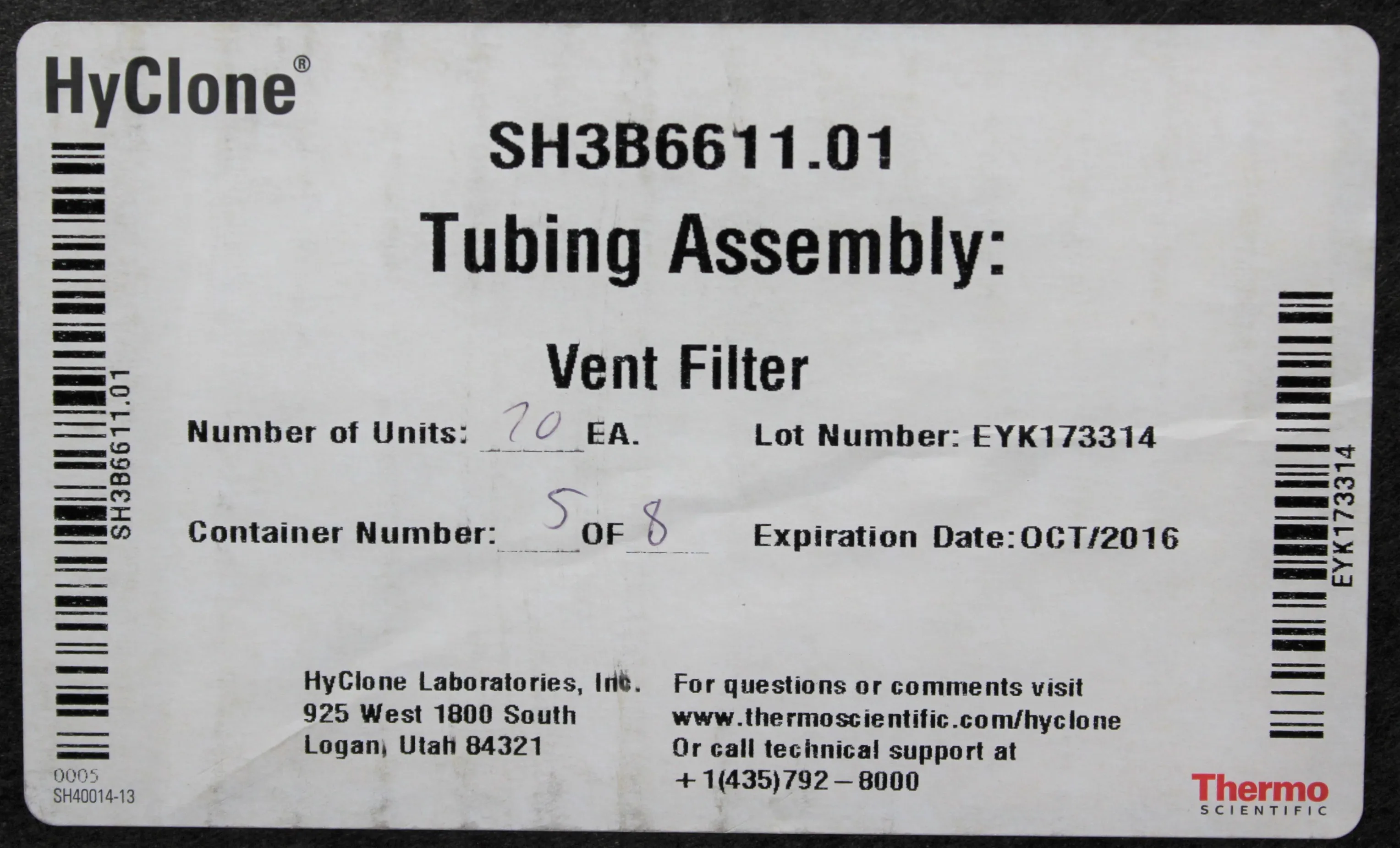 Thermo Scientific HyClone Vent Filter Tubing Assembly SH3B6611.01