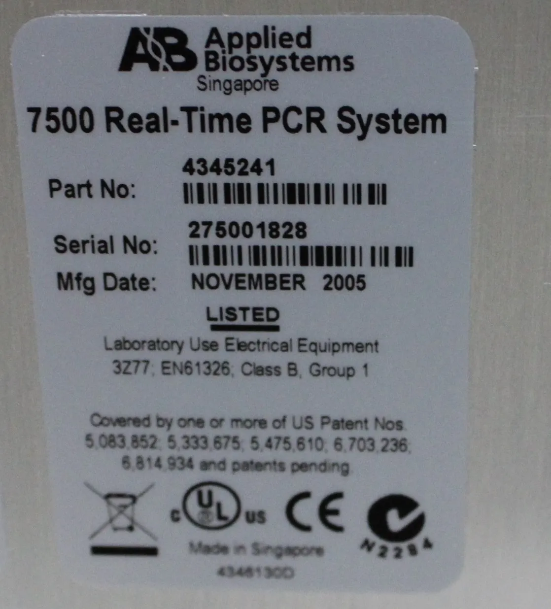 Applied Biosystems 7500 Fast Real-Time PCR System