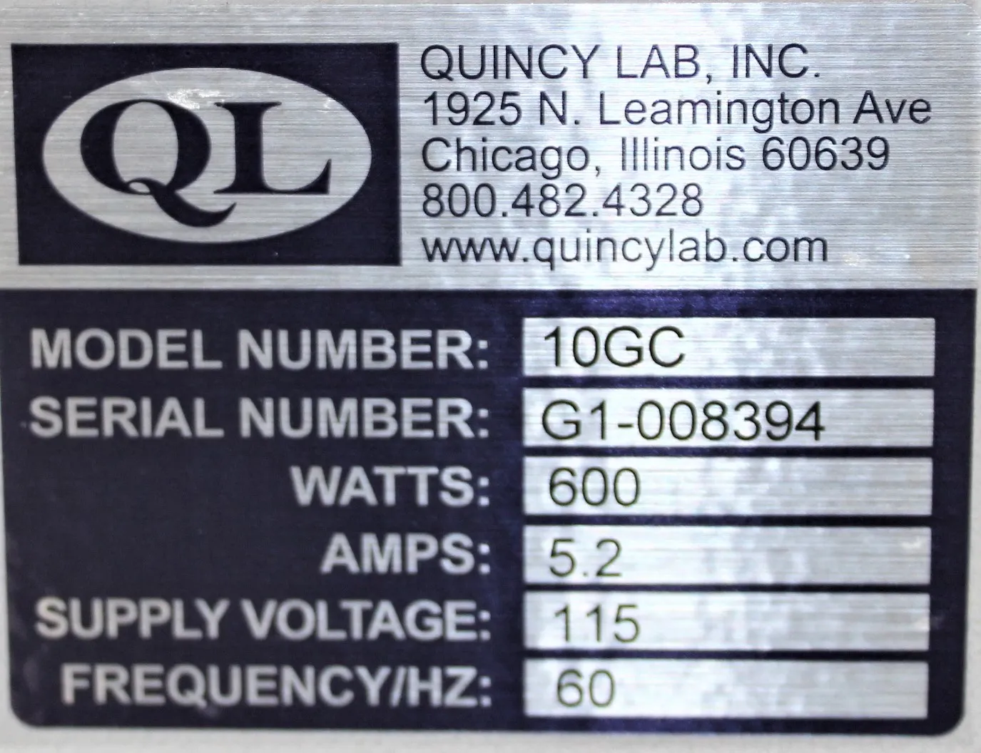 Quincy Lab 10GC Lab Oven 120V/220V 60Hz US Used 100% Parts and Labor Warranty G1-008394