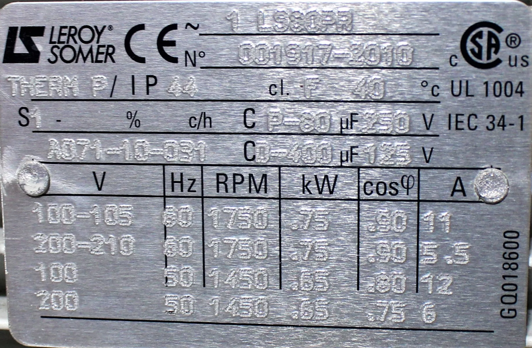 Edwards E1M18 Vacuum Pump