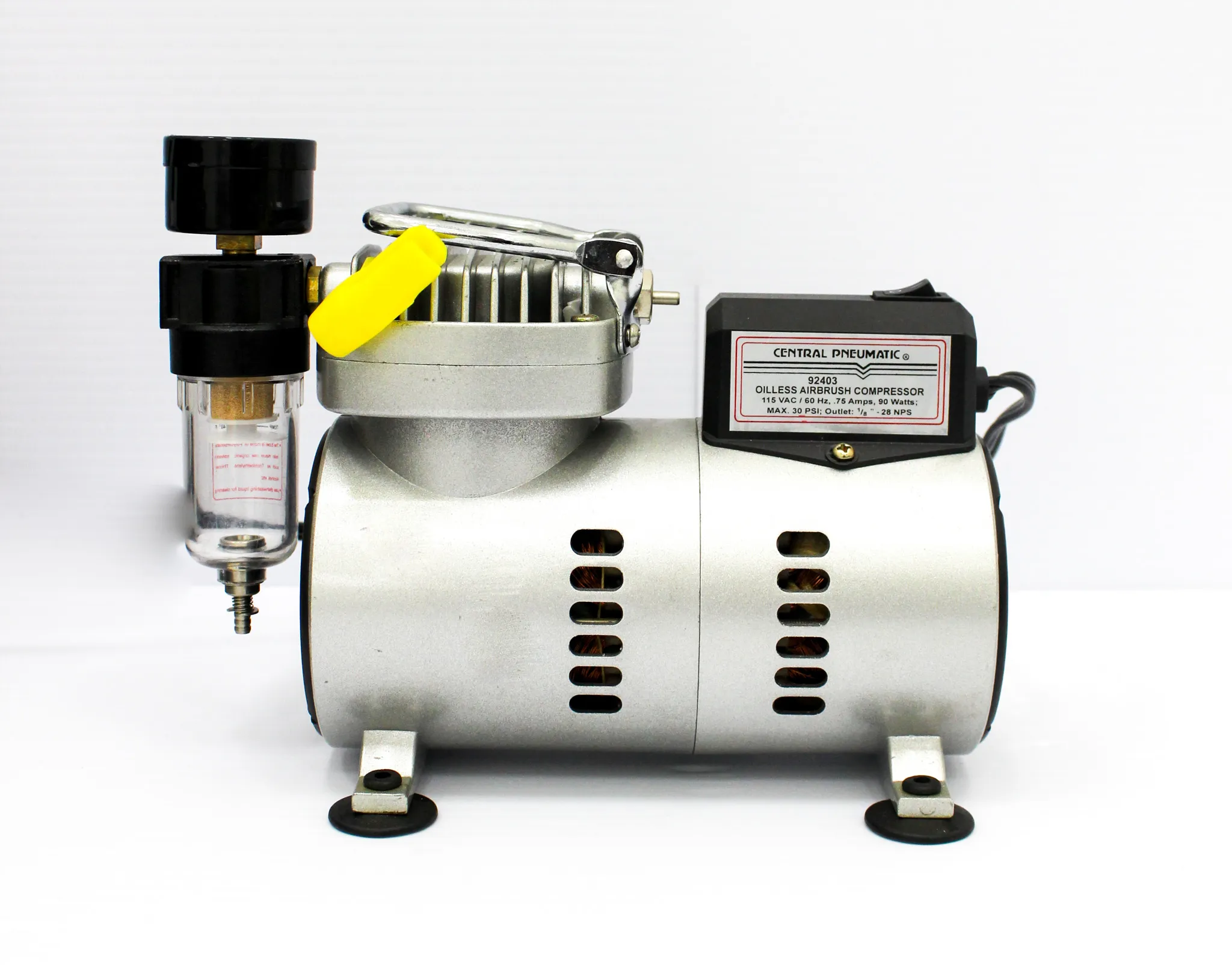 Central Pneumatic 92403 Oilless Airbrush Compressor