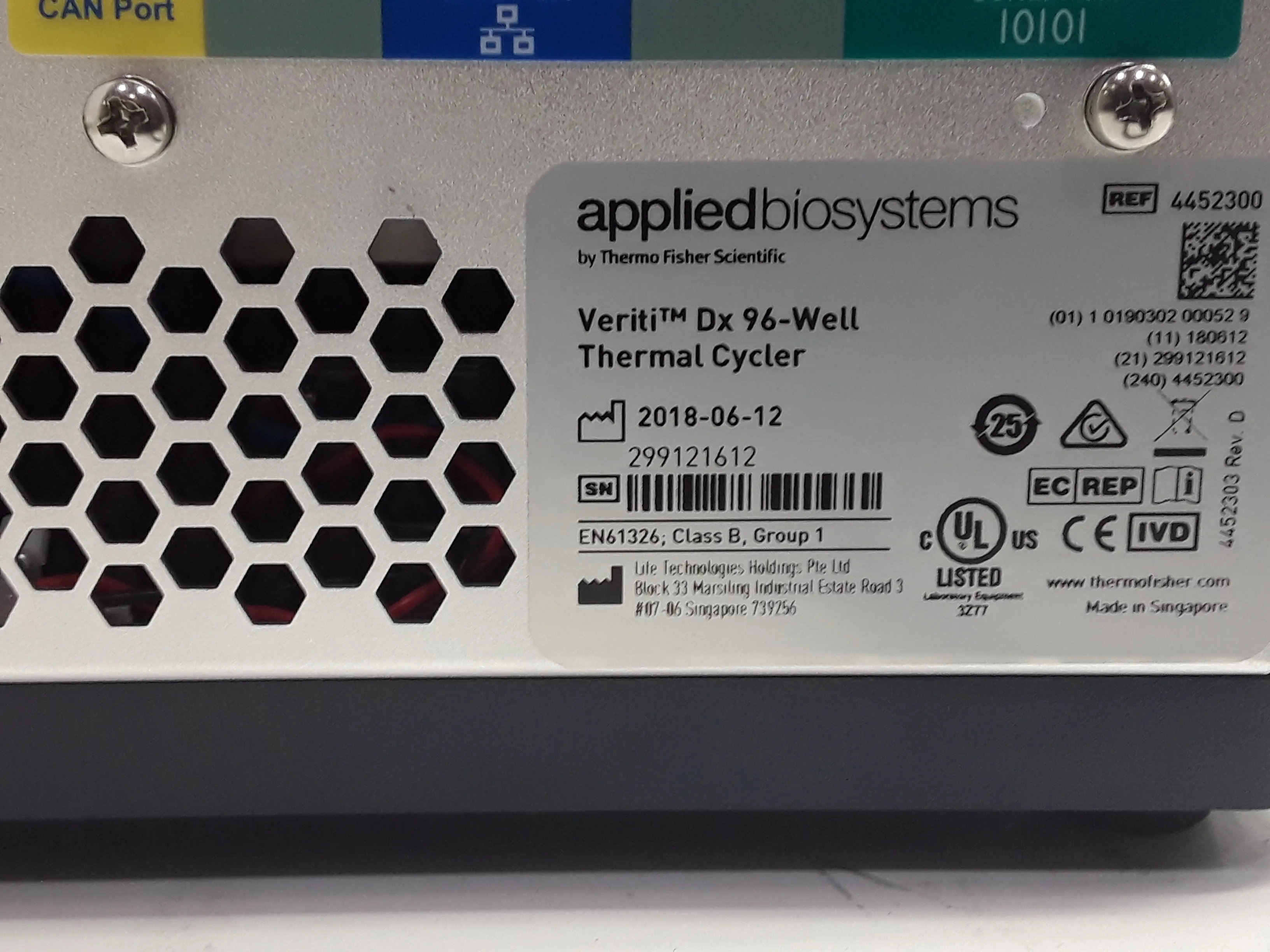 Applied Biosystems Veriti Dx 96-Well Thermal Cycler PCR System 4452300