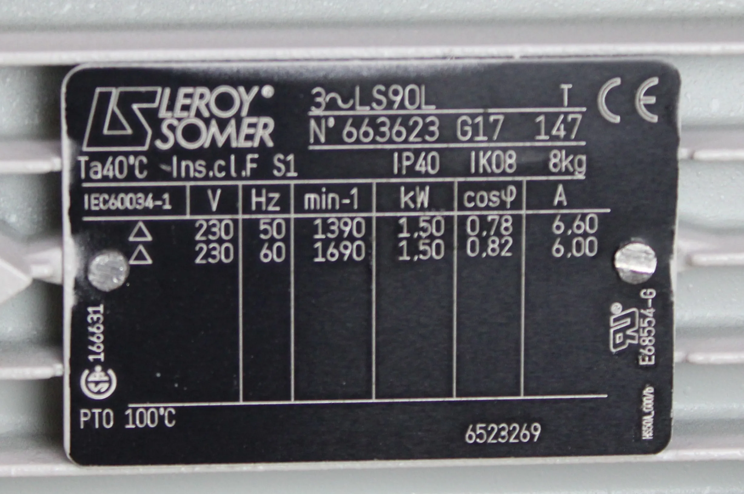 Leybold SOGEVAC SV65 BI FC Vacuum Pump 240V 50Hz/60Hz