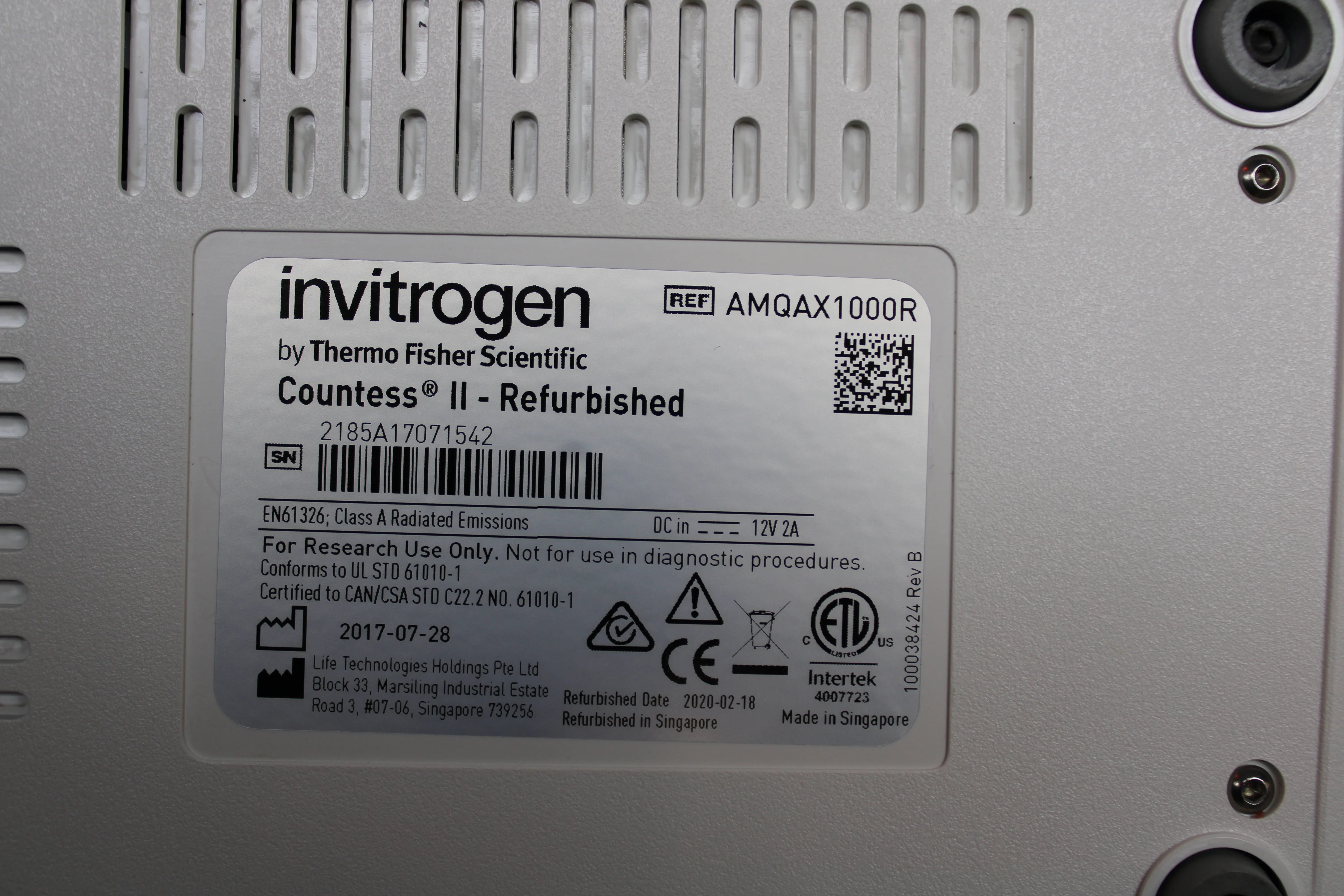 Invitrogen Countess II Automated Cell Counter