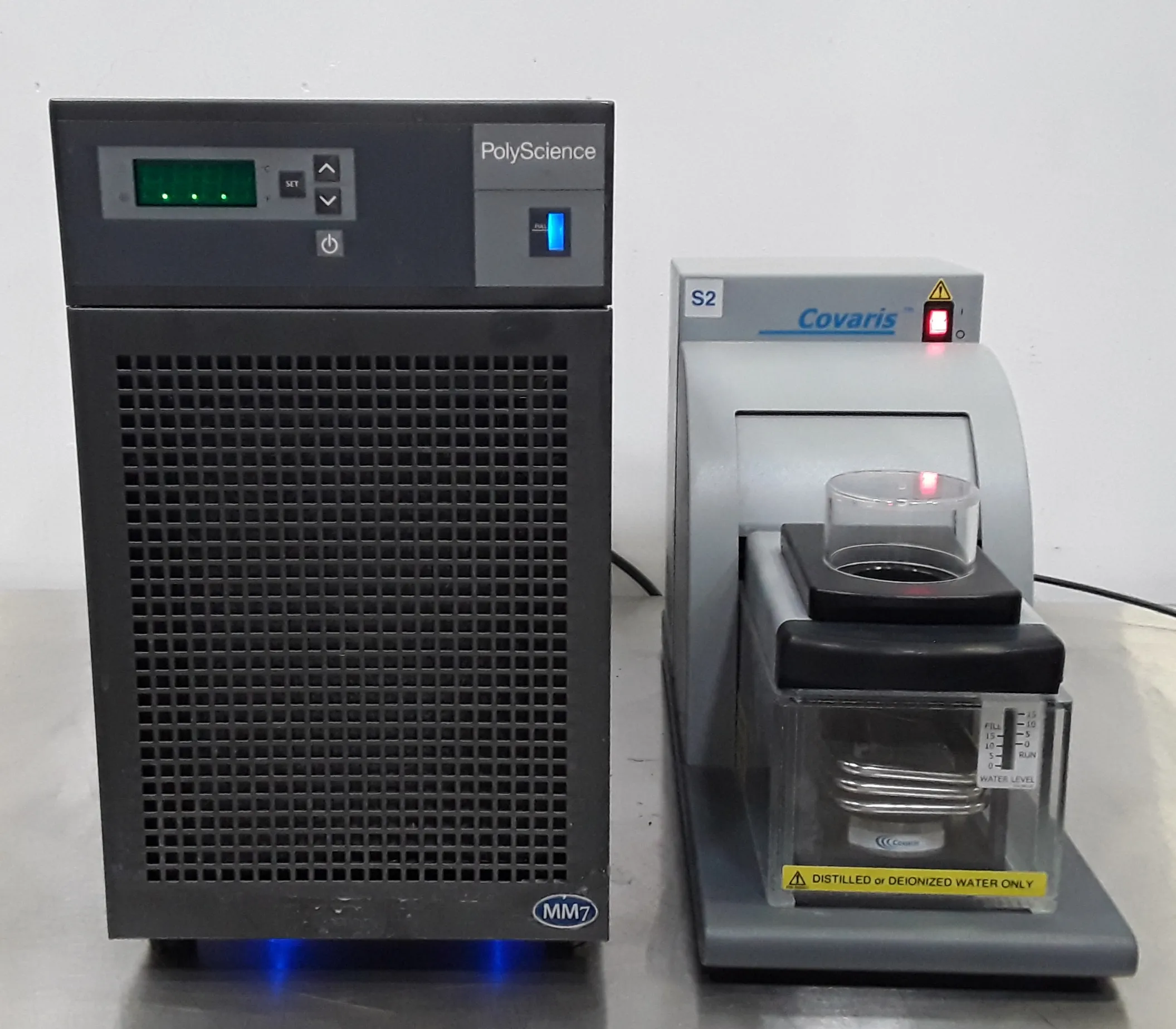 Covaris S2 Focused-Ultrasonicator with PolyScience MM7 Chiller