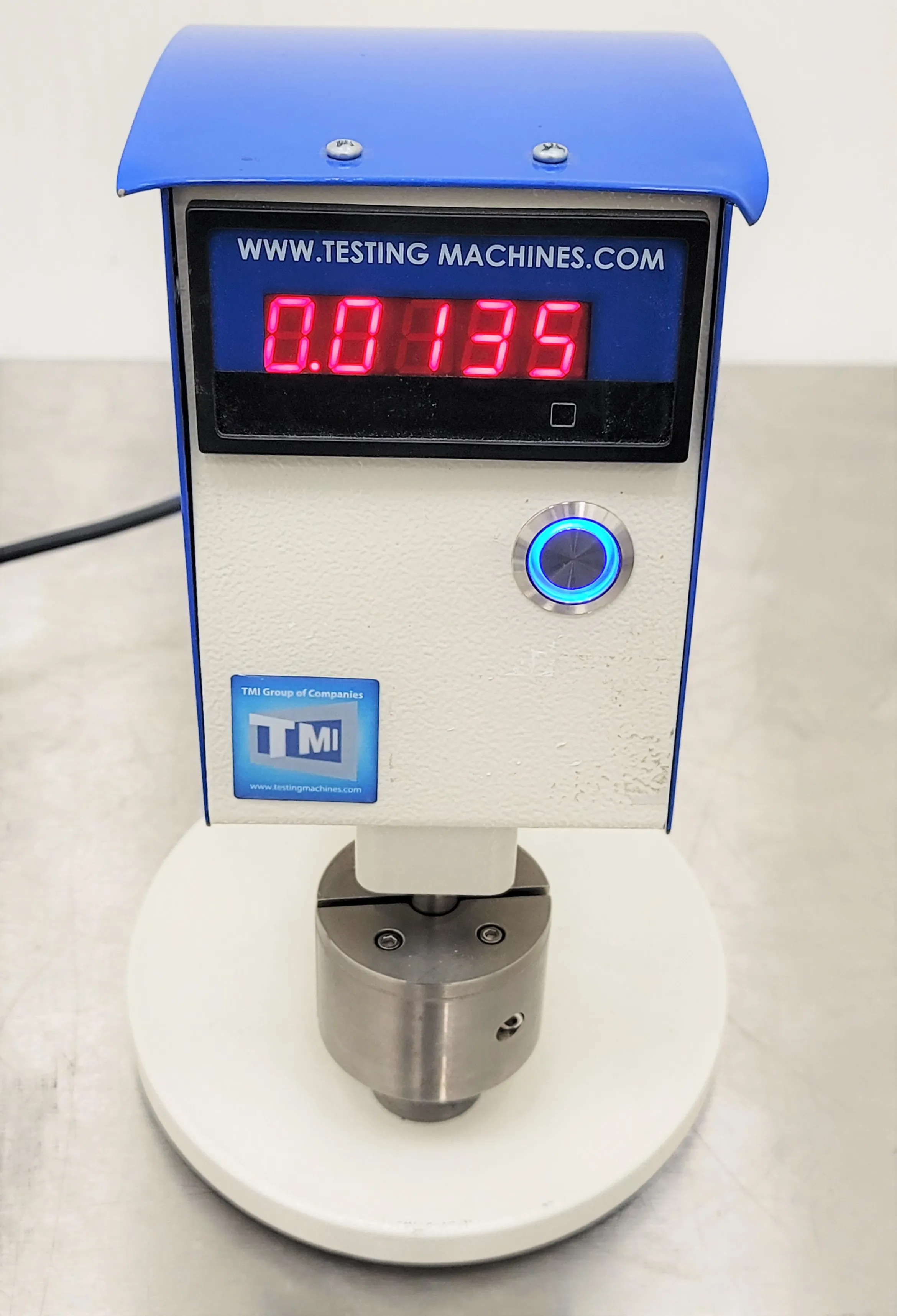 TMI Model 49-76 Thickness Tester with Proprietary Electronic Measurement System and Calibrated Gauge Blocks