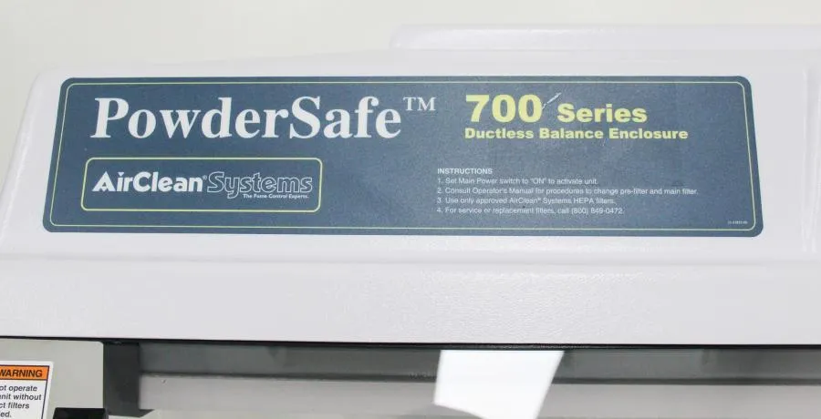 AirClean Systems PowderSafe Ductless Balance Type A  Enclosure AC710C