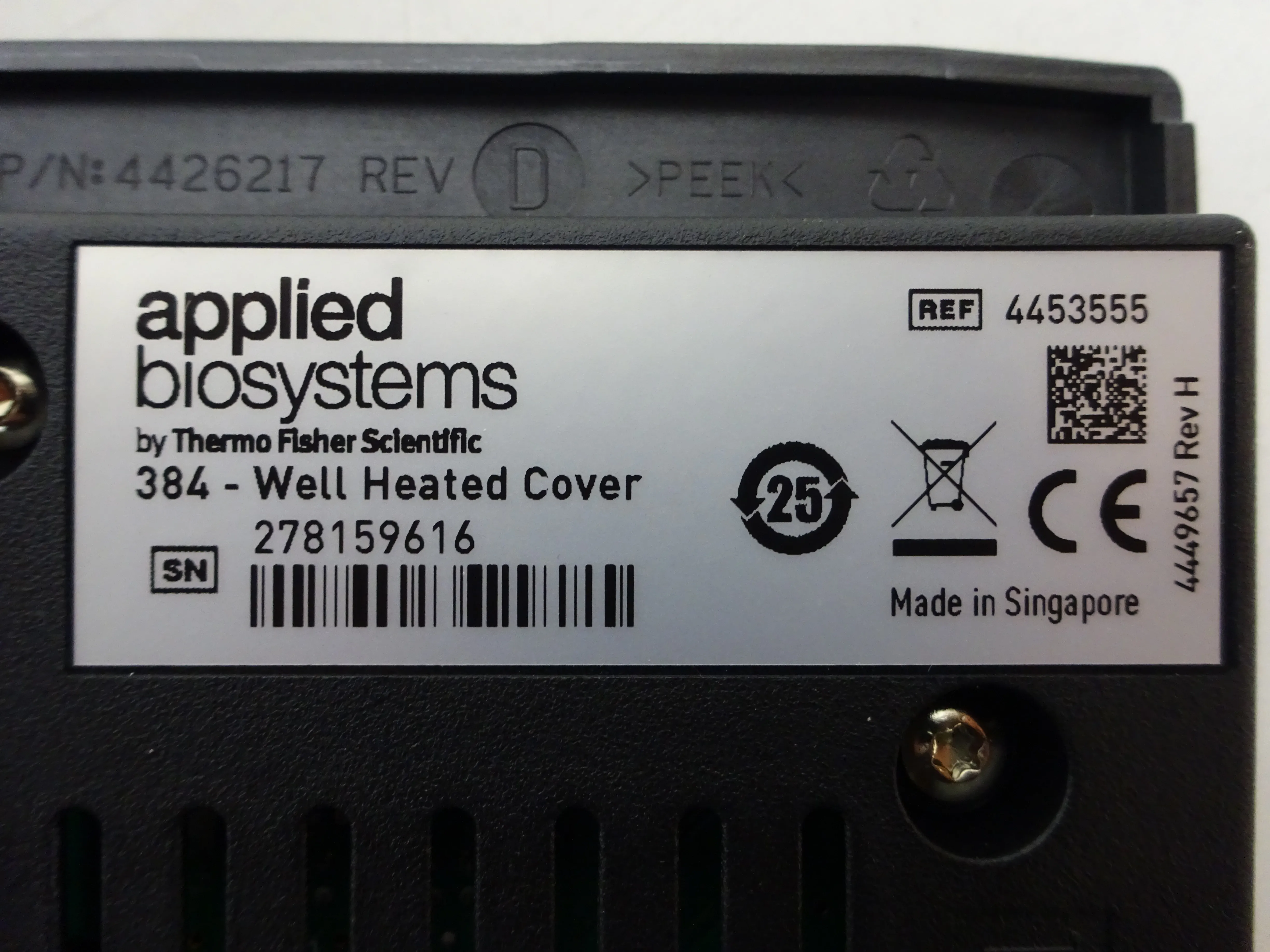 Applied Biosystems 384-Well Heated Cover 4453555