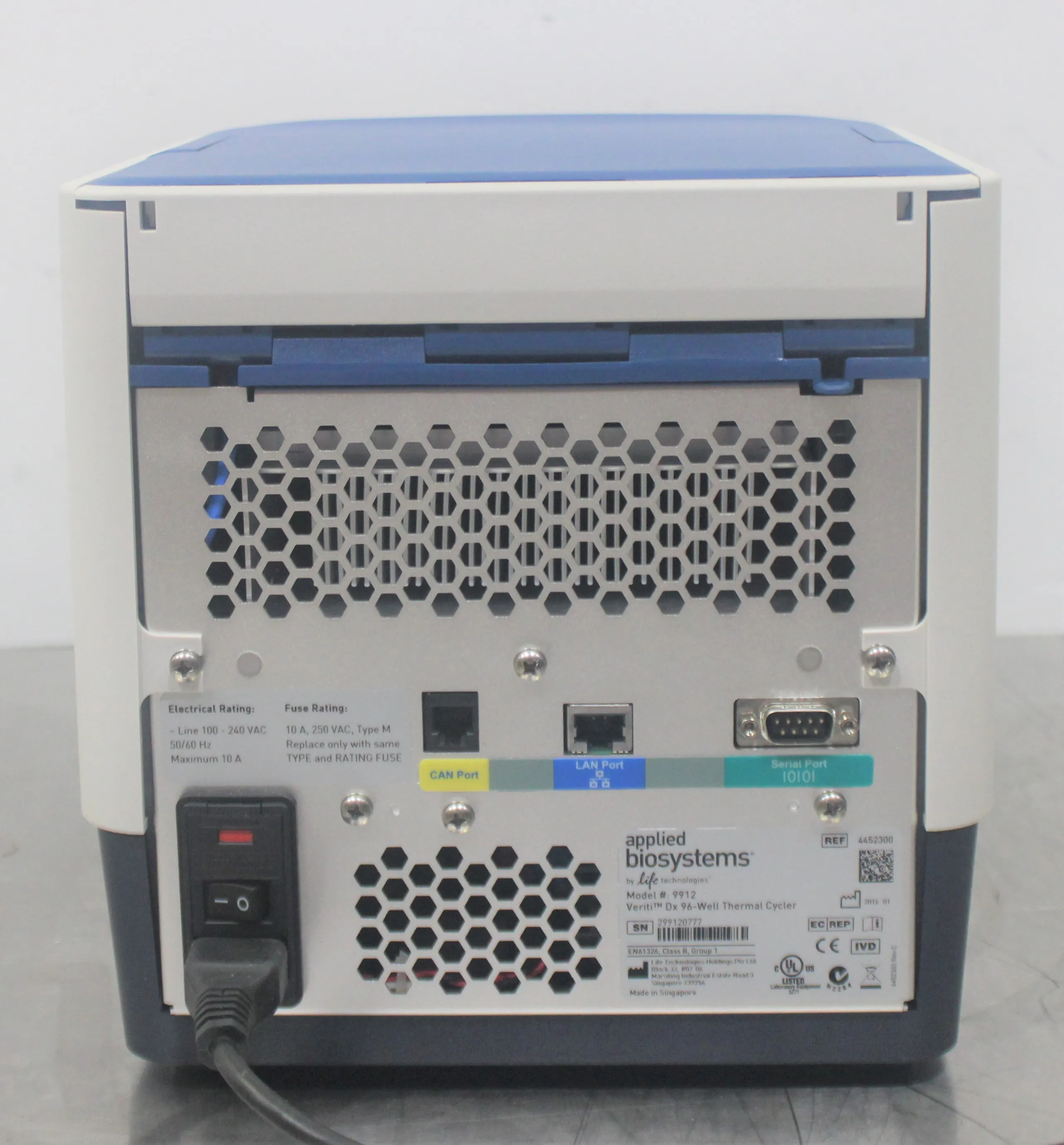 Applied Biosystems Veriti Dx 96-Well Thermal Cycler PCR Molecular Biology Lab Equipment 240V 50/60Hz Used