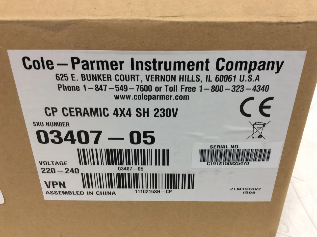 Cole Parmer StableTemp Hotplate Stirrer Cat.