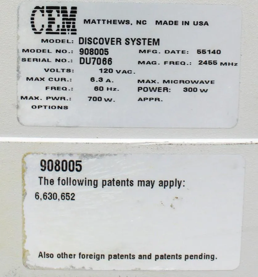 CEM 908005 Discover Microwave Synthesizer & 541416 Intellivent Explorer