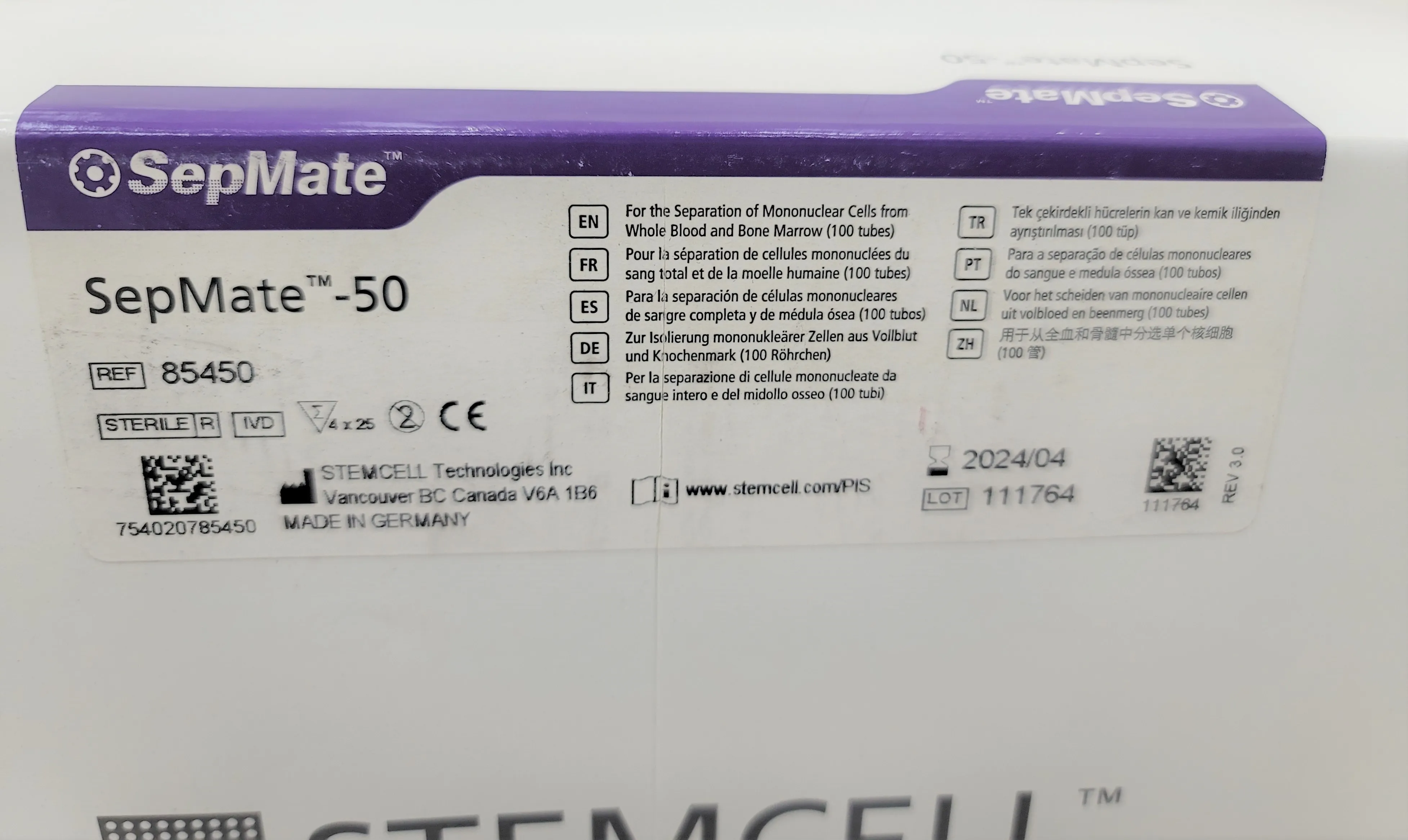 StemCell Technologies SepMate-50 Centrifugation Accessory