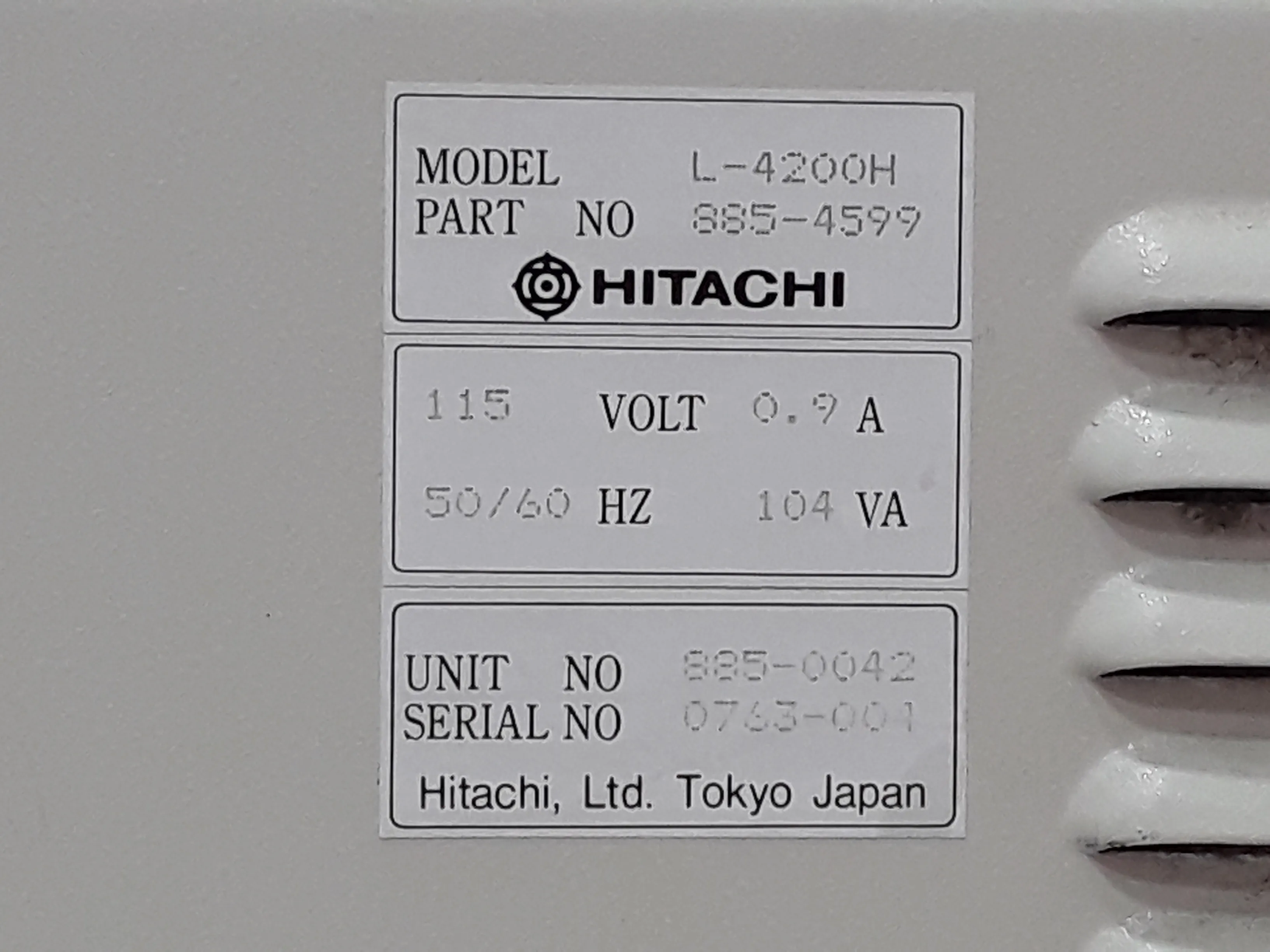 Hitachi L-4200H UV-VIS Detector For HPLC System