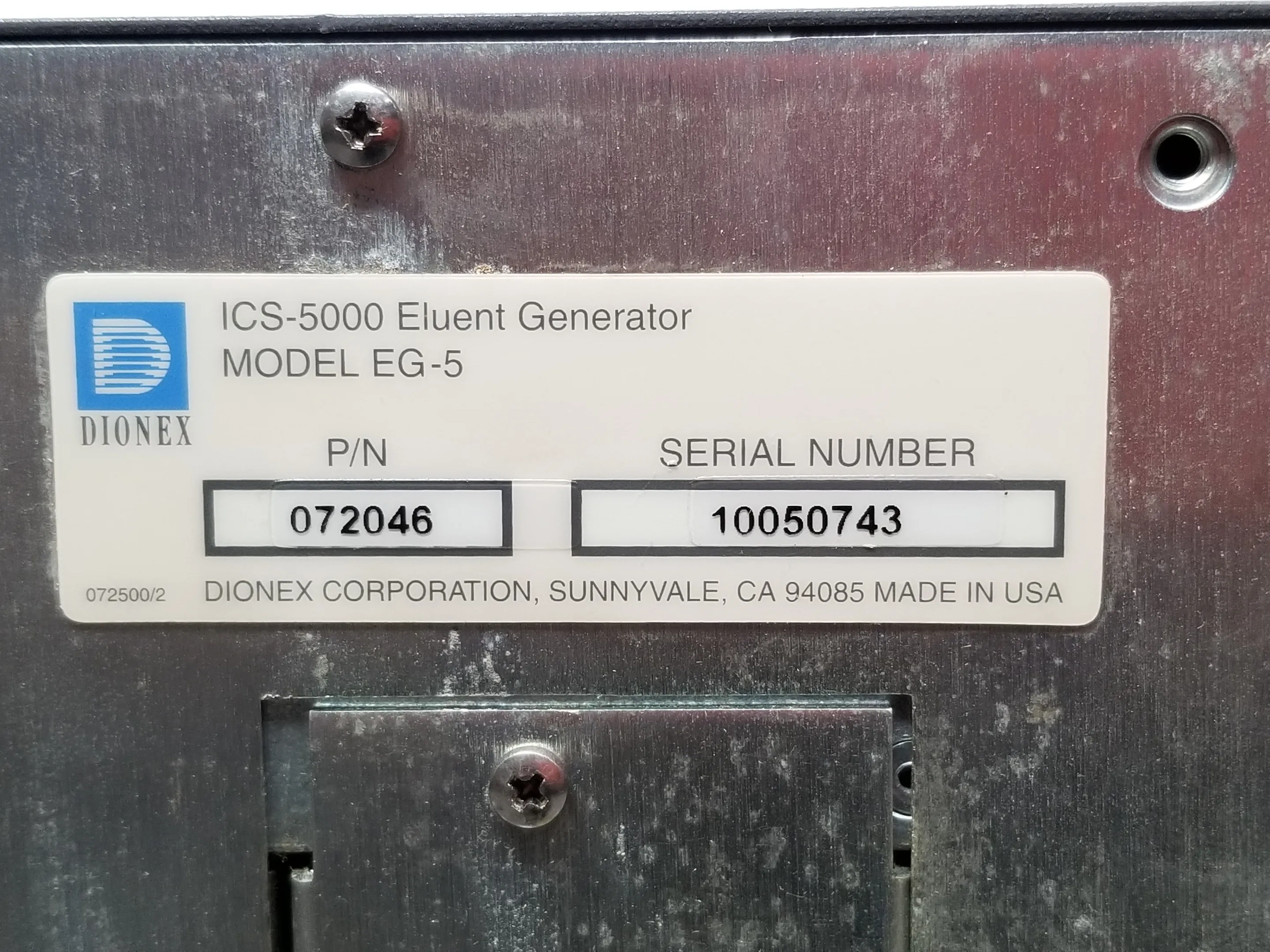 Thermo Scientific Dionex ICS-5000 Eluent Generator EG-5