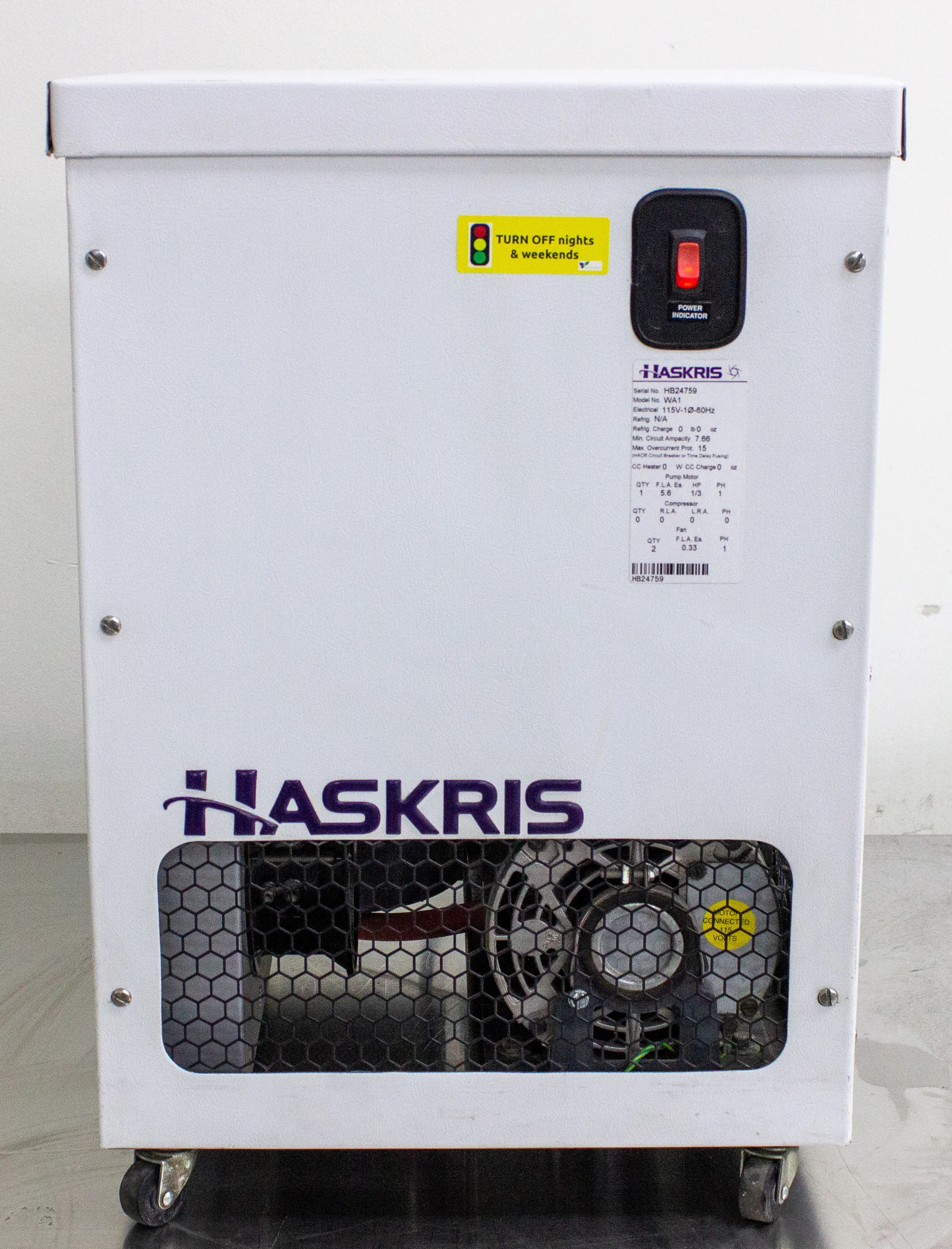 Haskris WA1 Dual Fan Air Cooled Recirculating Water Chiller