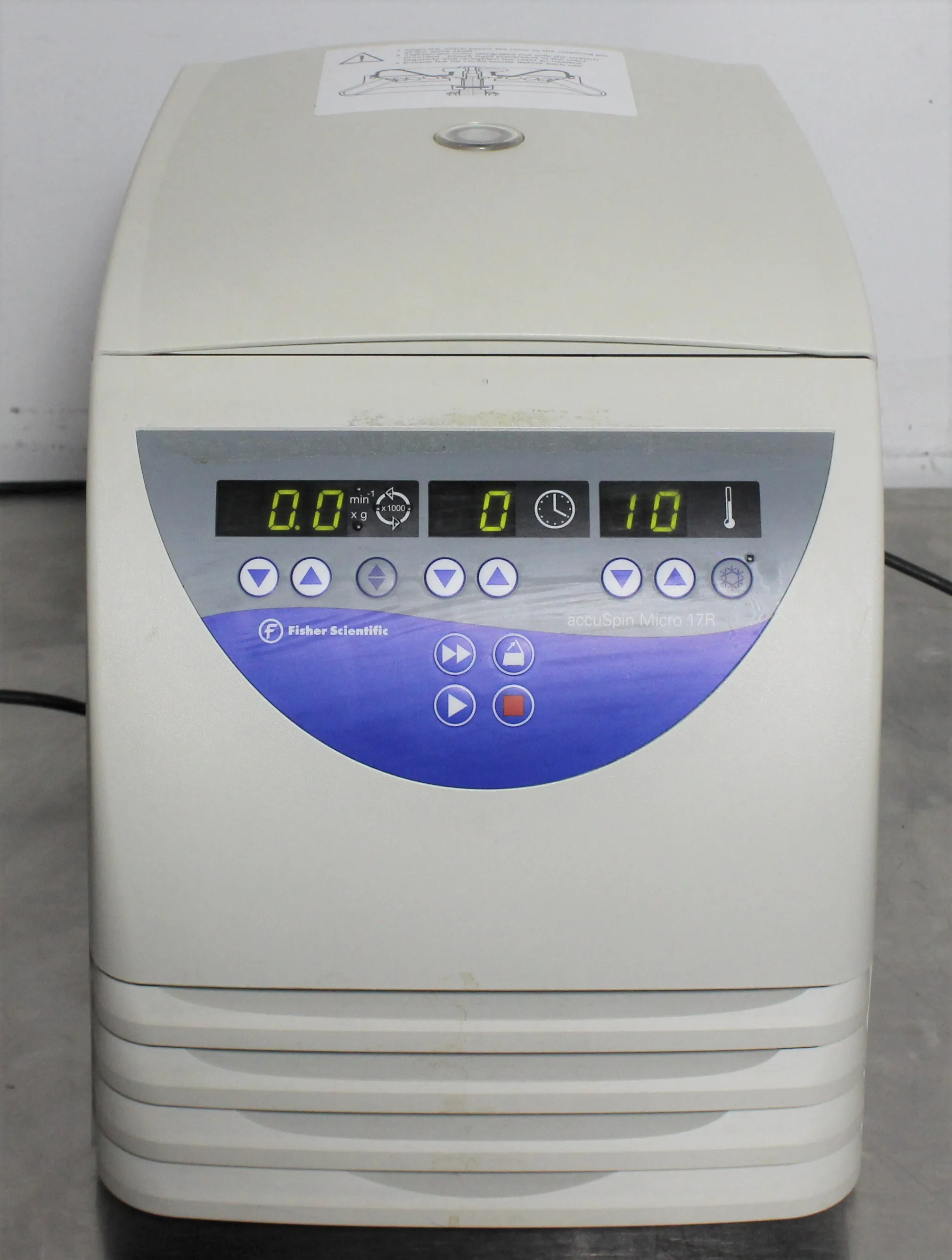 Used Fisher Scientific AccuSpin Micro 17R Microcentrifuge