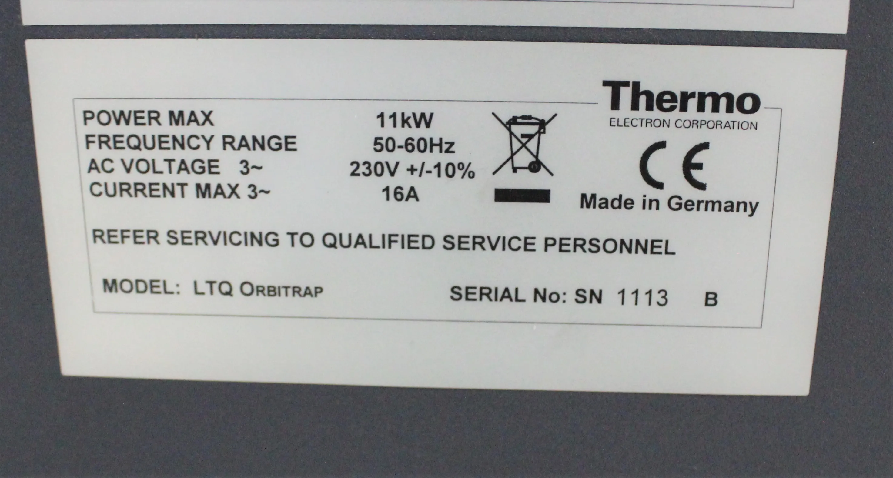 Thermo Fisher LTQ Orbitrap & Finnigan LTQ Mass Spectrometer