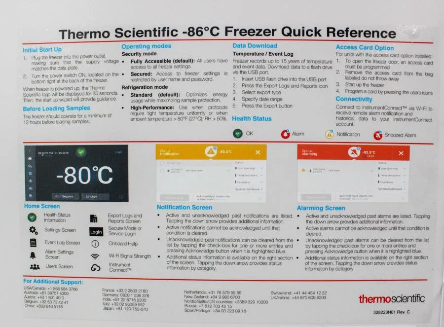 Thermo Fisher Scientific Revco RLE Series Ultra Low Freezer RLE60086A