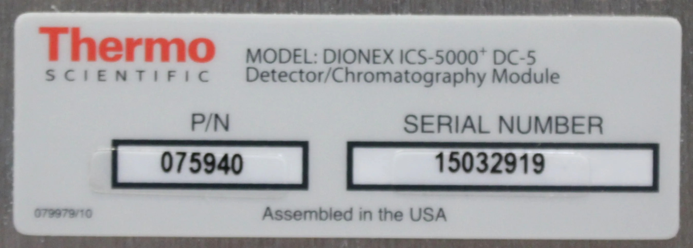 Thermo Fisher Dionex ICS-5000+DC-5 Detector/Chromatography Compartment