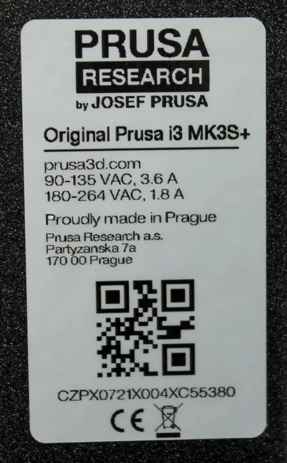 PRUSA Research Original  i3 MK3S+ 3D Printer