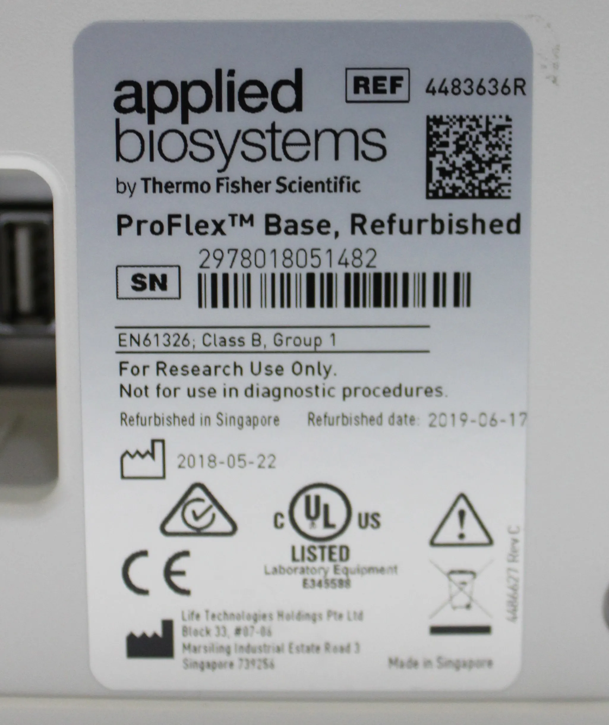 Applied Biosystems ProFlex 96-Well PCR System 4483636R