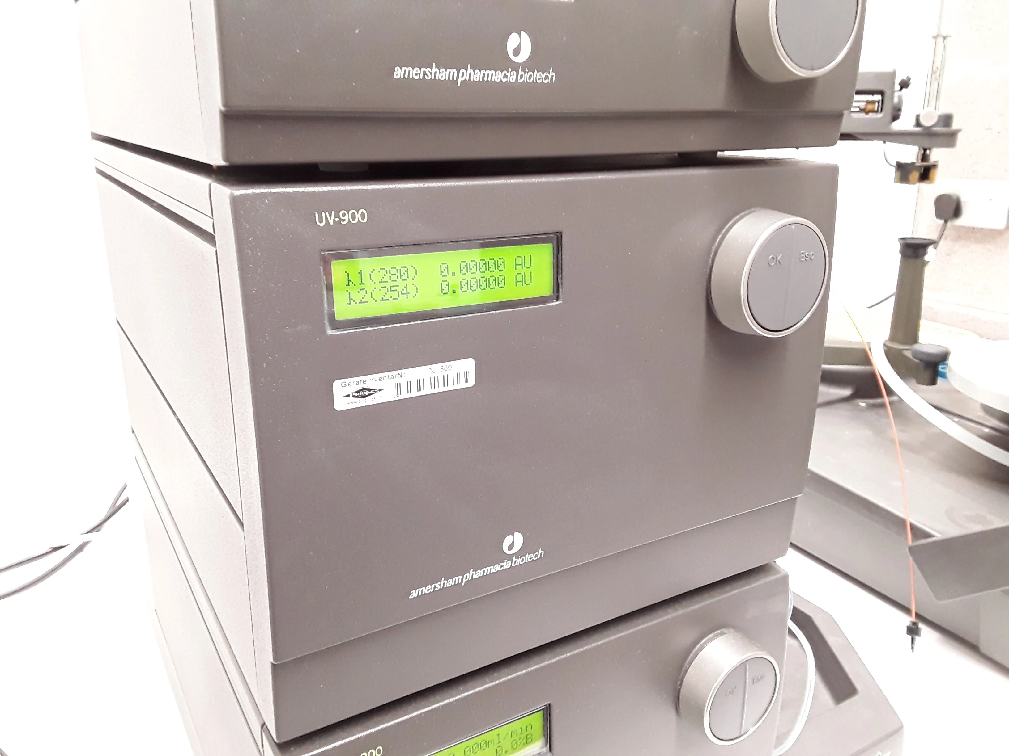 Amersham Biosciences AKTA Purifier FPLC System with P-900 / UV-900 / pH/C / Frac-950 / Computer and Software