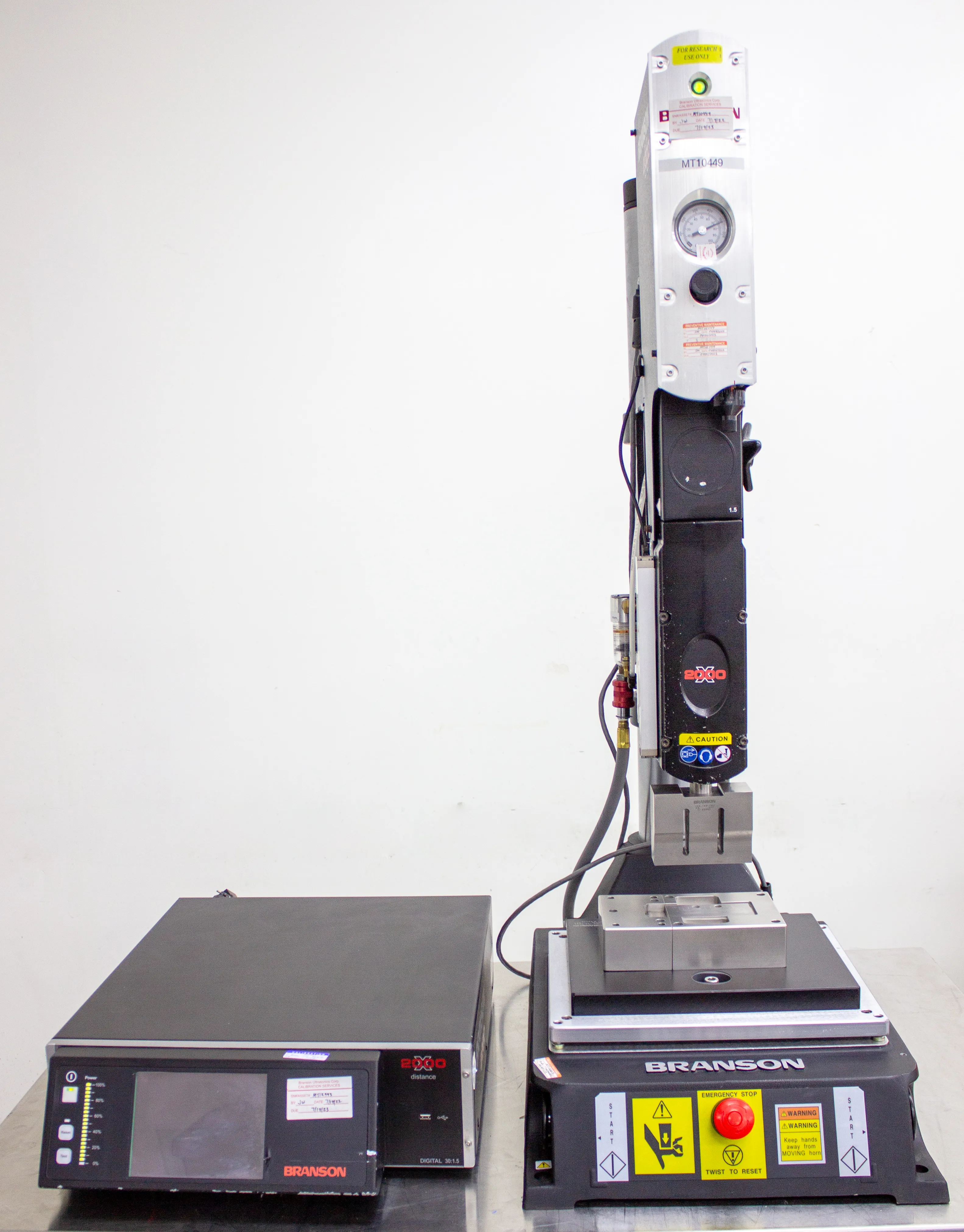 Branson 2000X Series Ultrasonic Assembly Welding System Actuator AED w/ 2000 XDT (Needs Repairs)