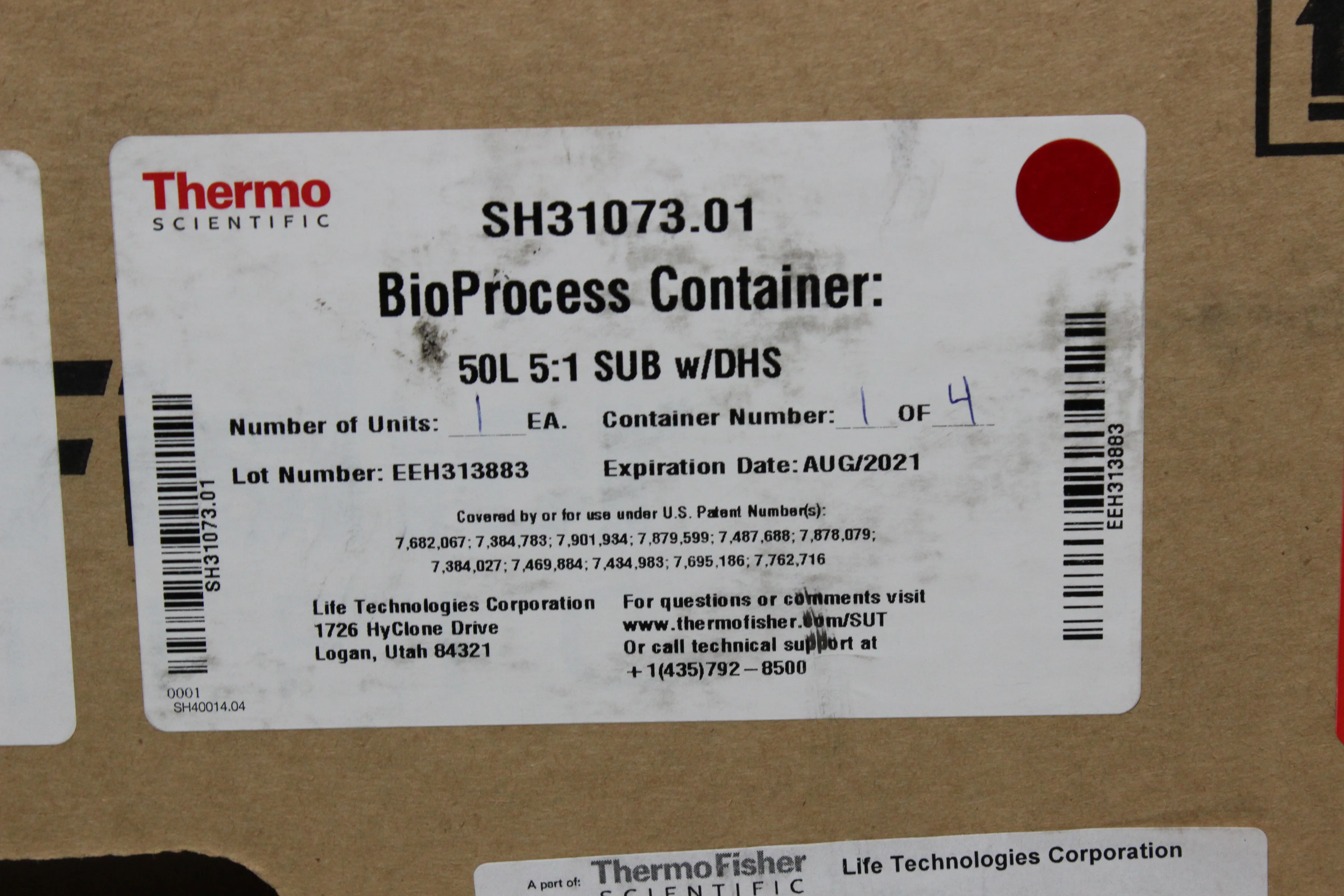 Thermo Scientific 50 L Single-Use Bioreactor BioProcess Container