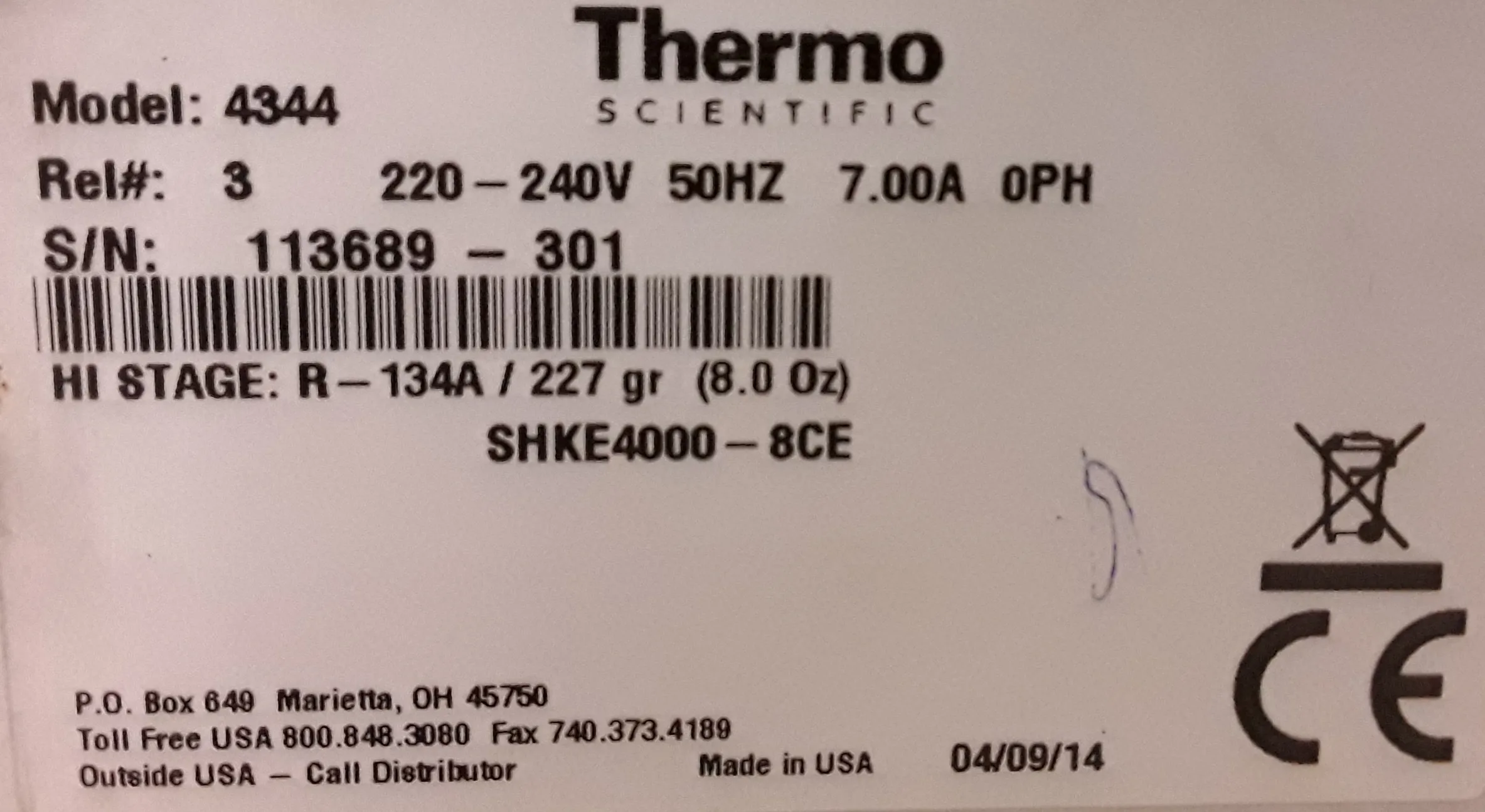 Thermo Fisher MaxQ 4000 Benchtop Orbital Shaker SHKE4000-8CE, New other (see details)