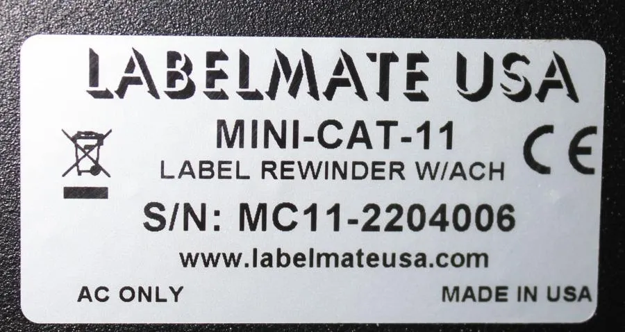 Labelmate USA Mini-Cat-11 Label Rewinder w/ACH