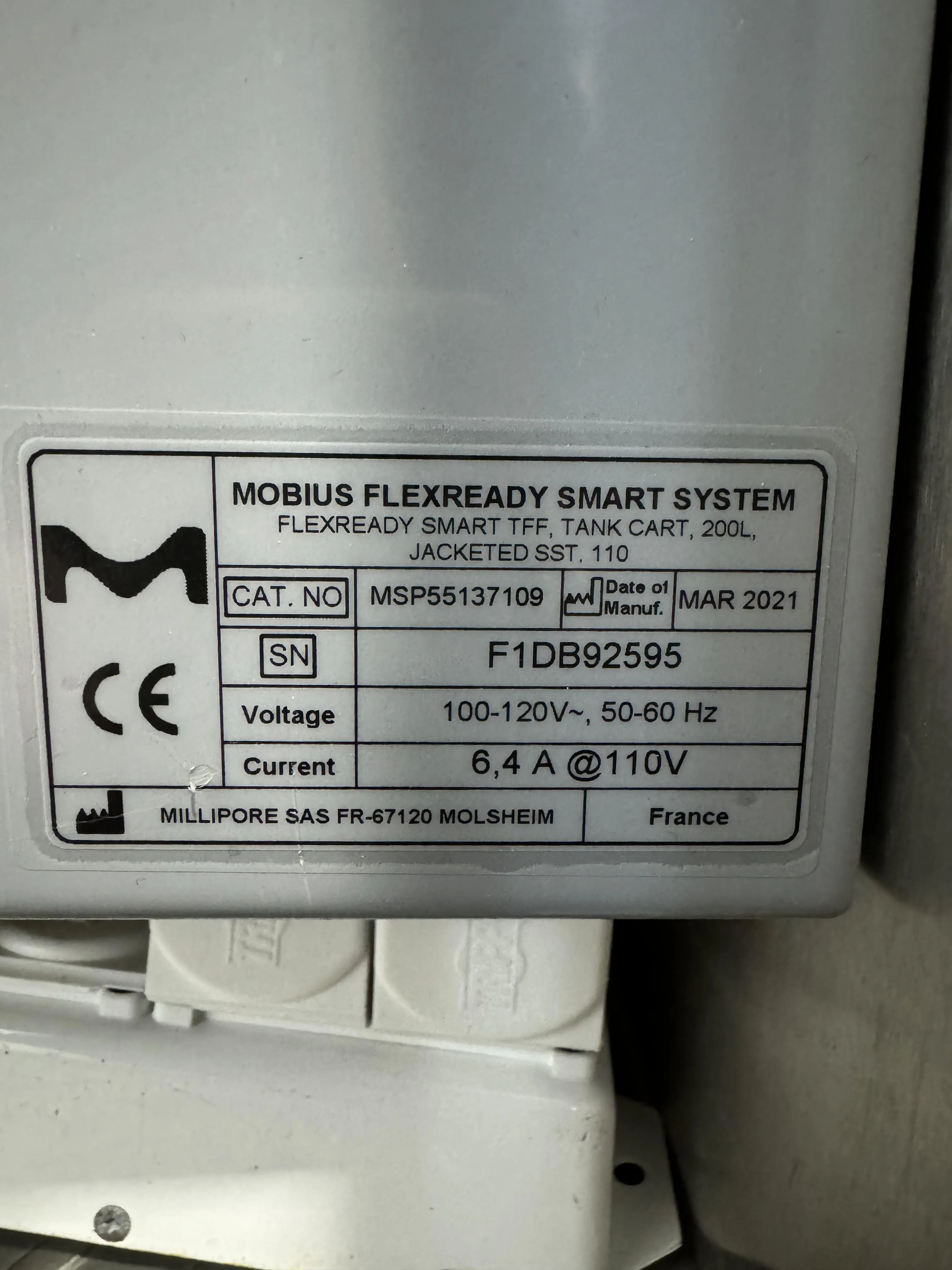 Millepore MSP55137103 Smart TFF Single Use TFF Skid Mobius FlexReady Smart System