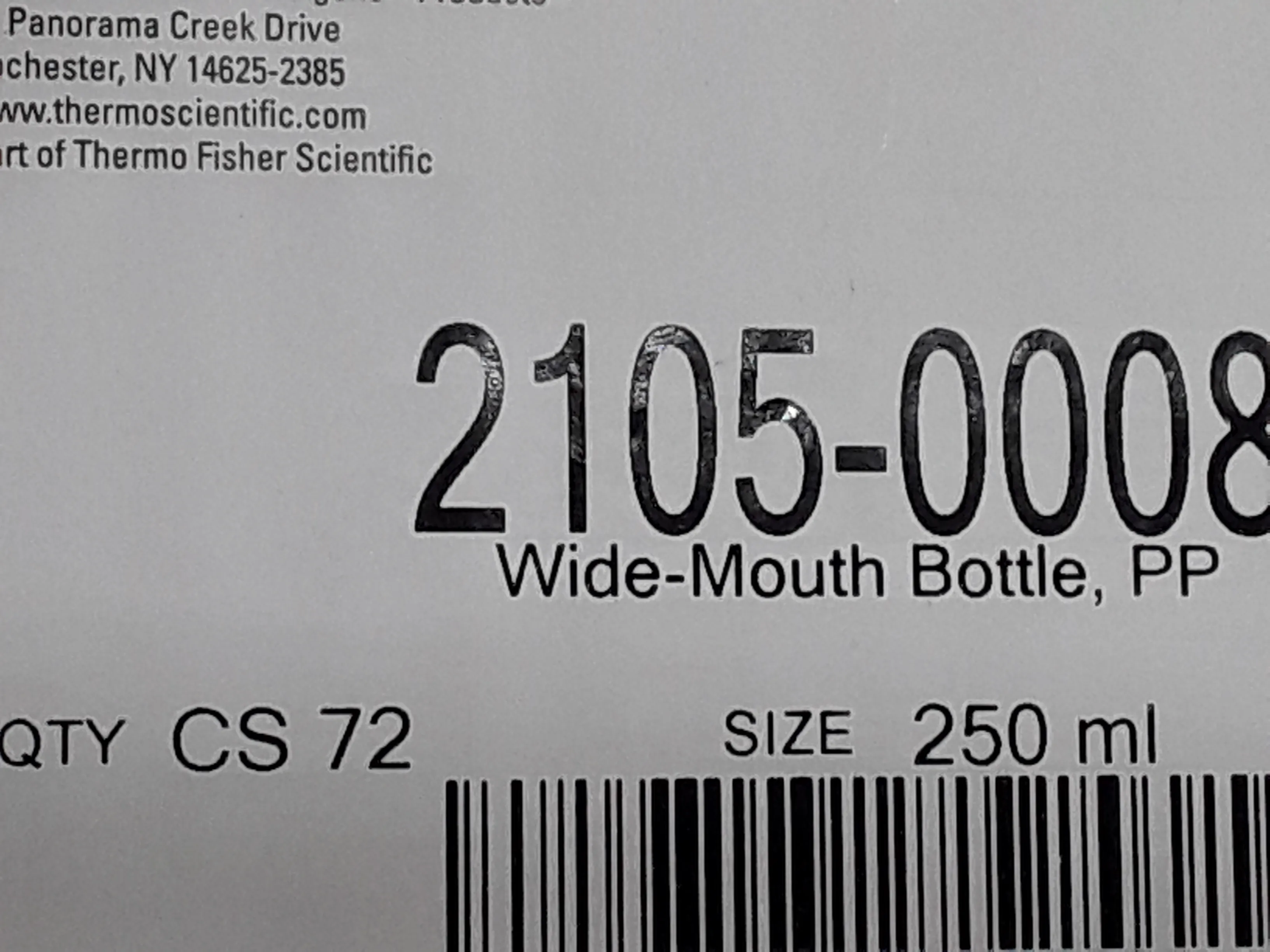 Thermo Scientific Nalgene Wide-Mouth Lab Quality PPCO Bottles 72Pack - 2105-0008 Wide-Mouth Bottle 72pk