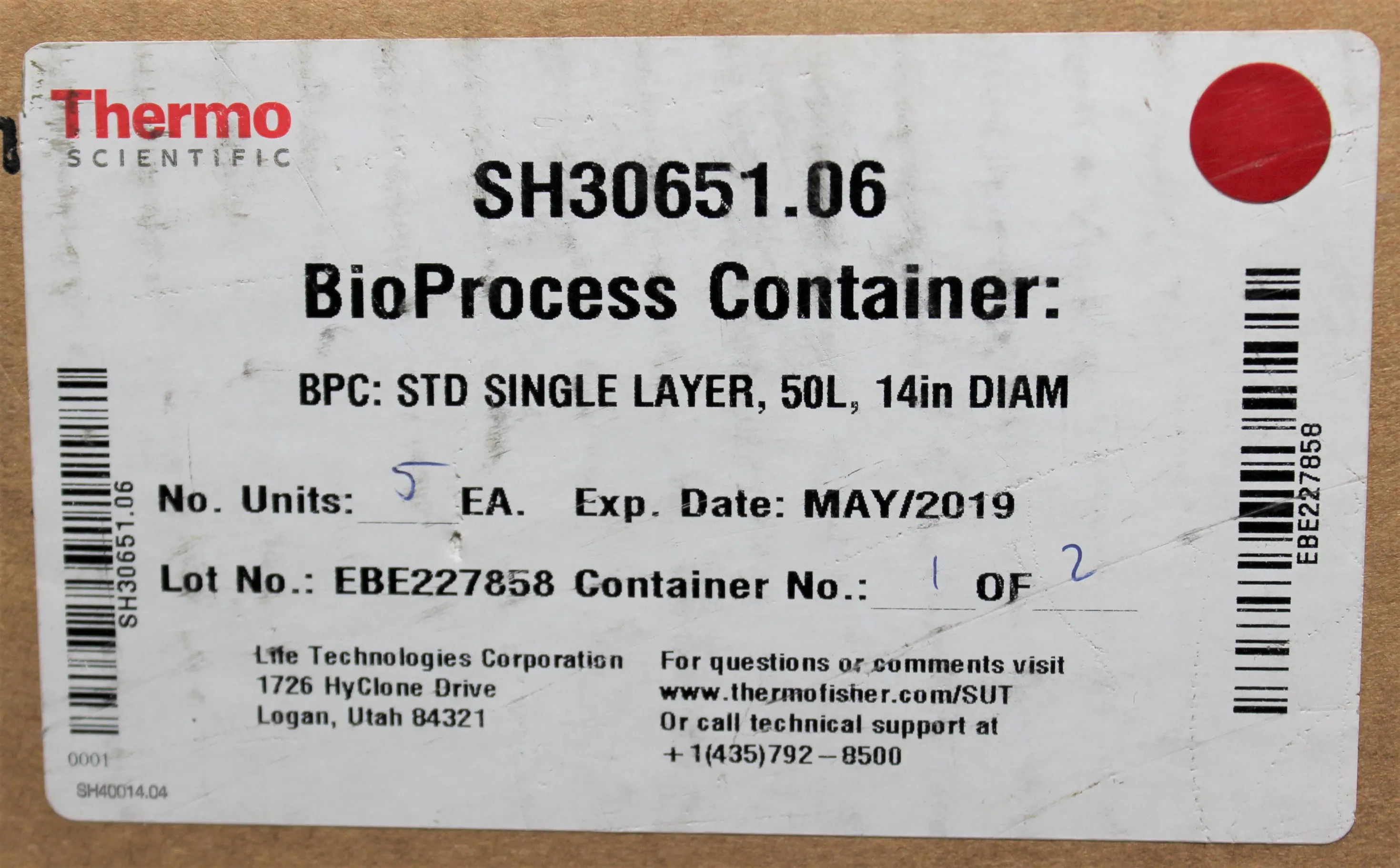 Thermo Scientific Bioprocess Container 50L SH30651.06