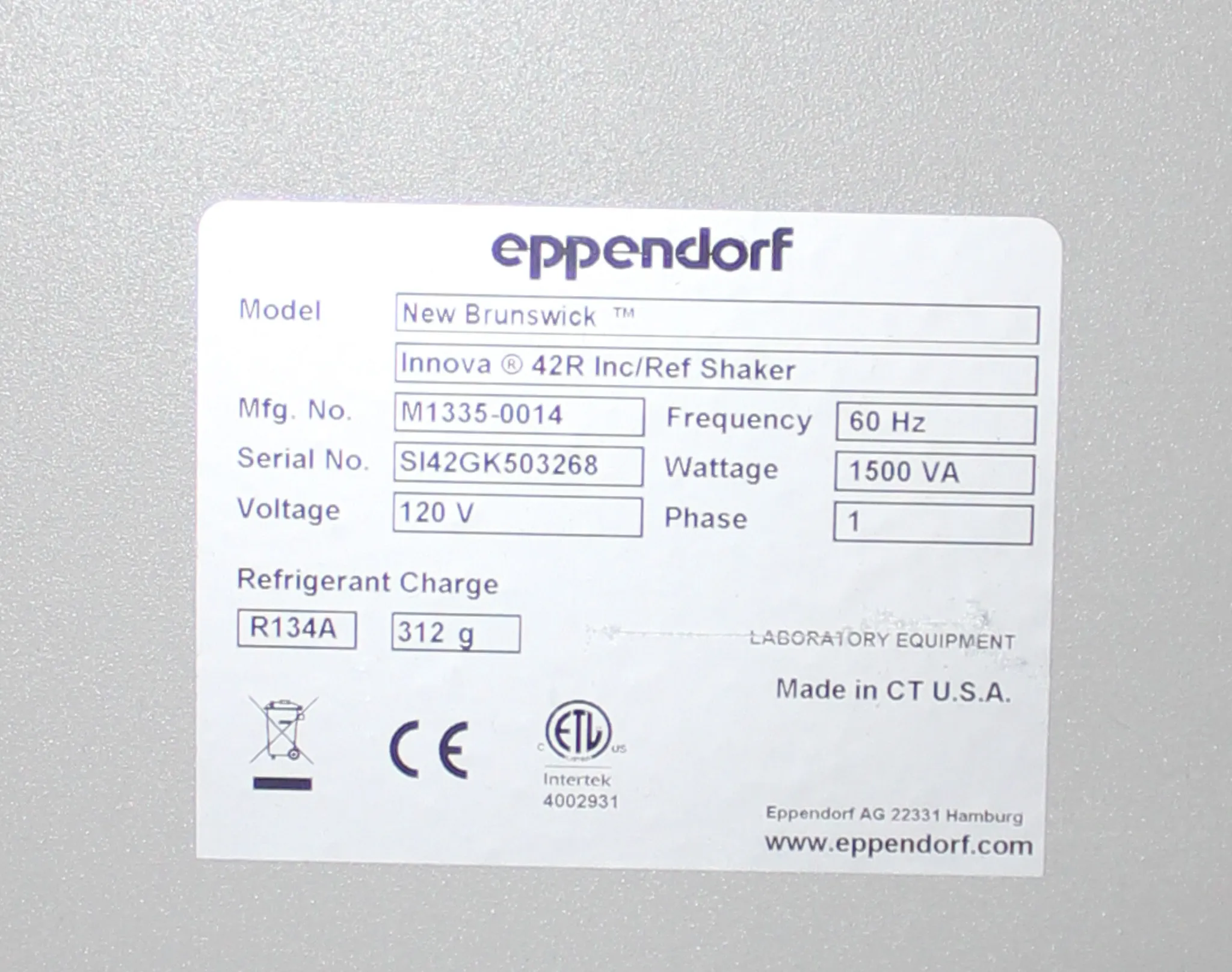 Eppendorf New Brunswick Innova 42R Inc/Ref Shaker