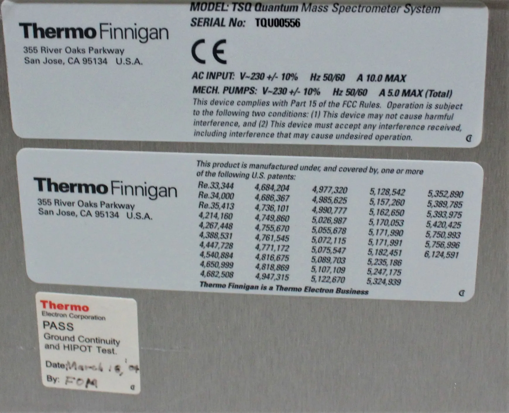 Thermo Scientific TSQ Quantum Ultra Mass Spectrometer