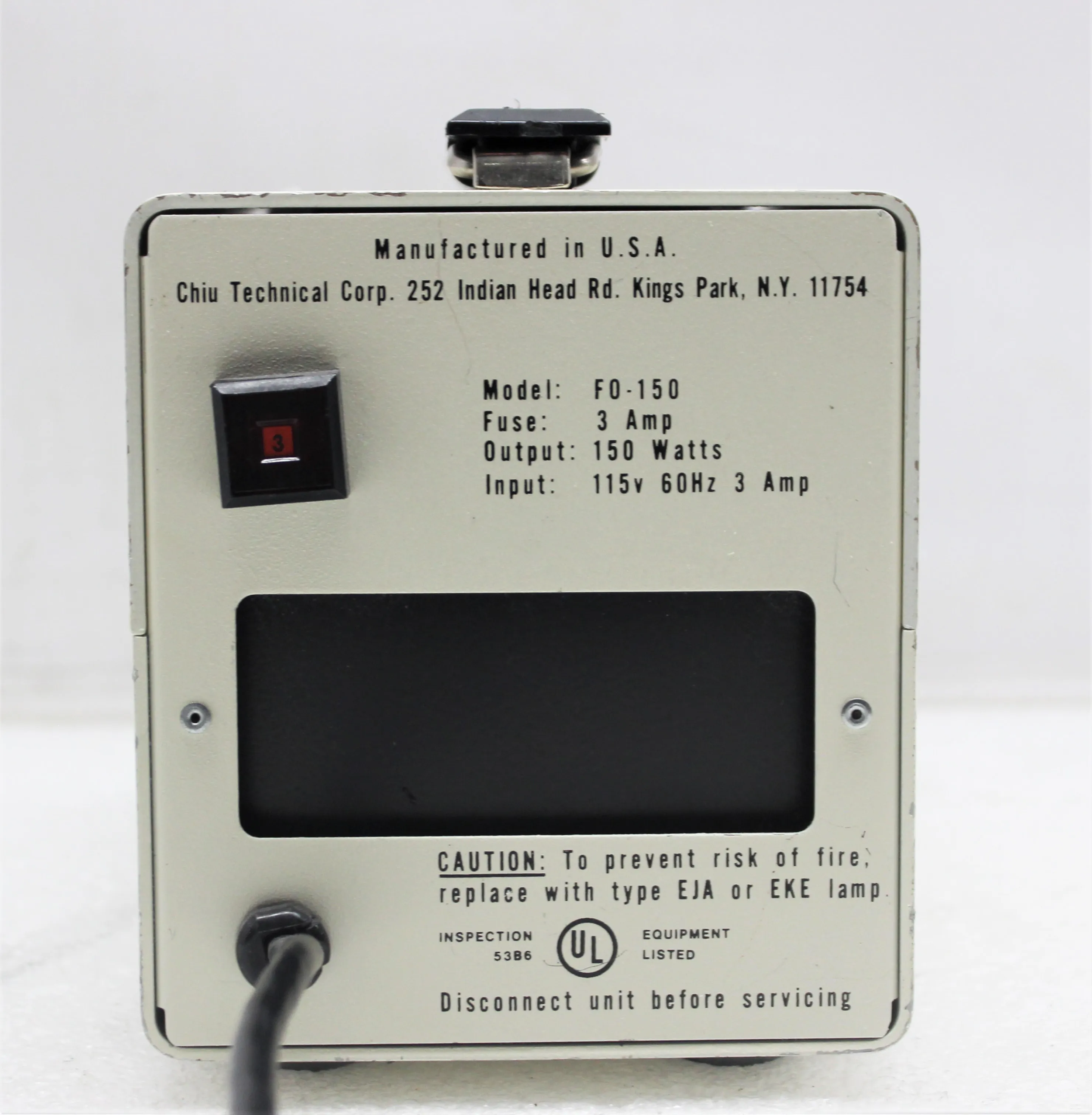 CHIU Technical FO-150 Fiber Optic Light Source Illuminator