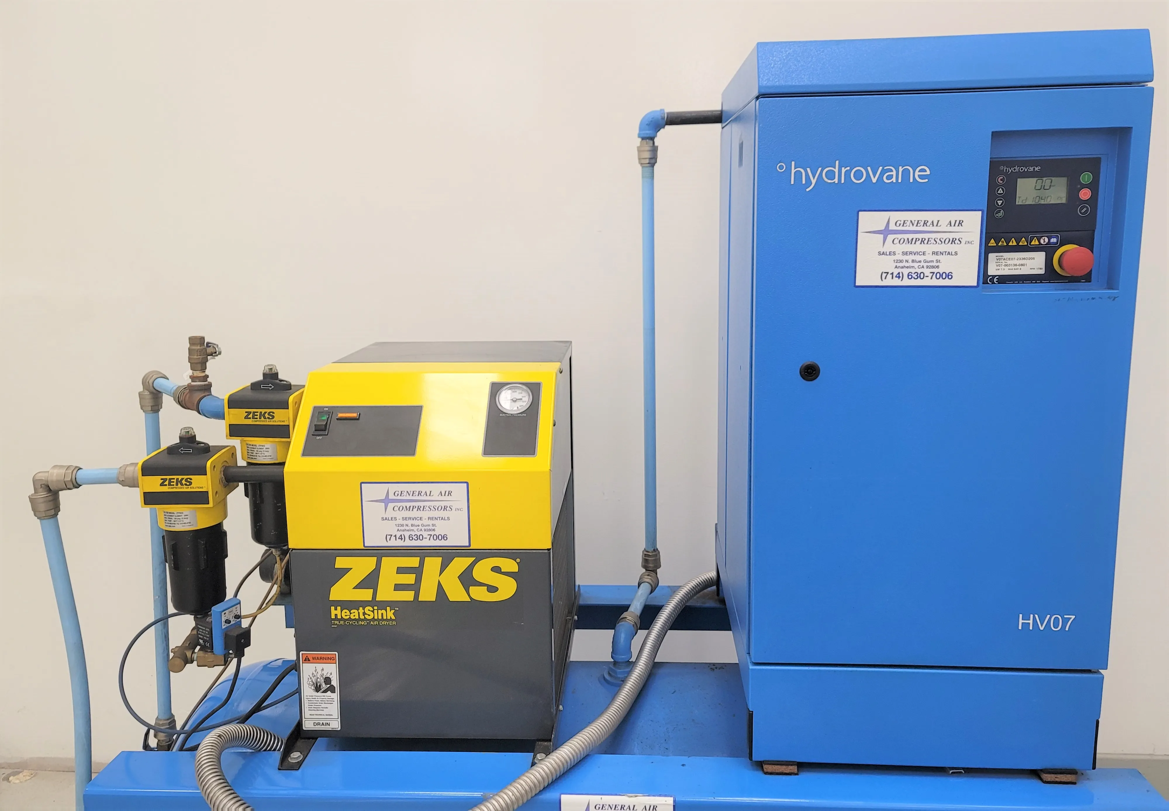 Hydrovane HV07 Rotary Vane Air Compressor with Zeks Cycling Air Dryer