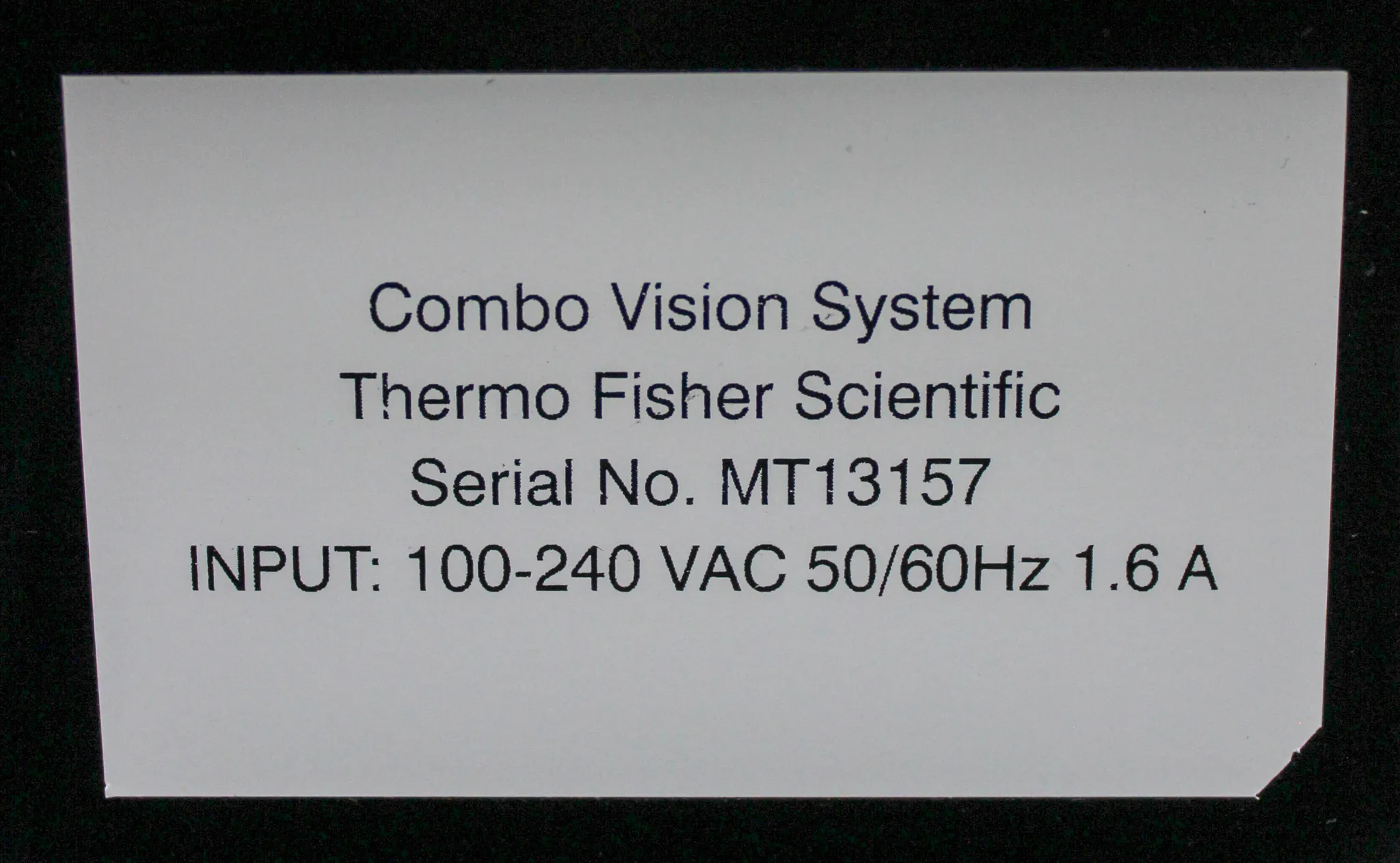 Thermo Fisher Scientific Custom Built Combo Vision System with Computer