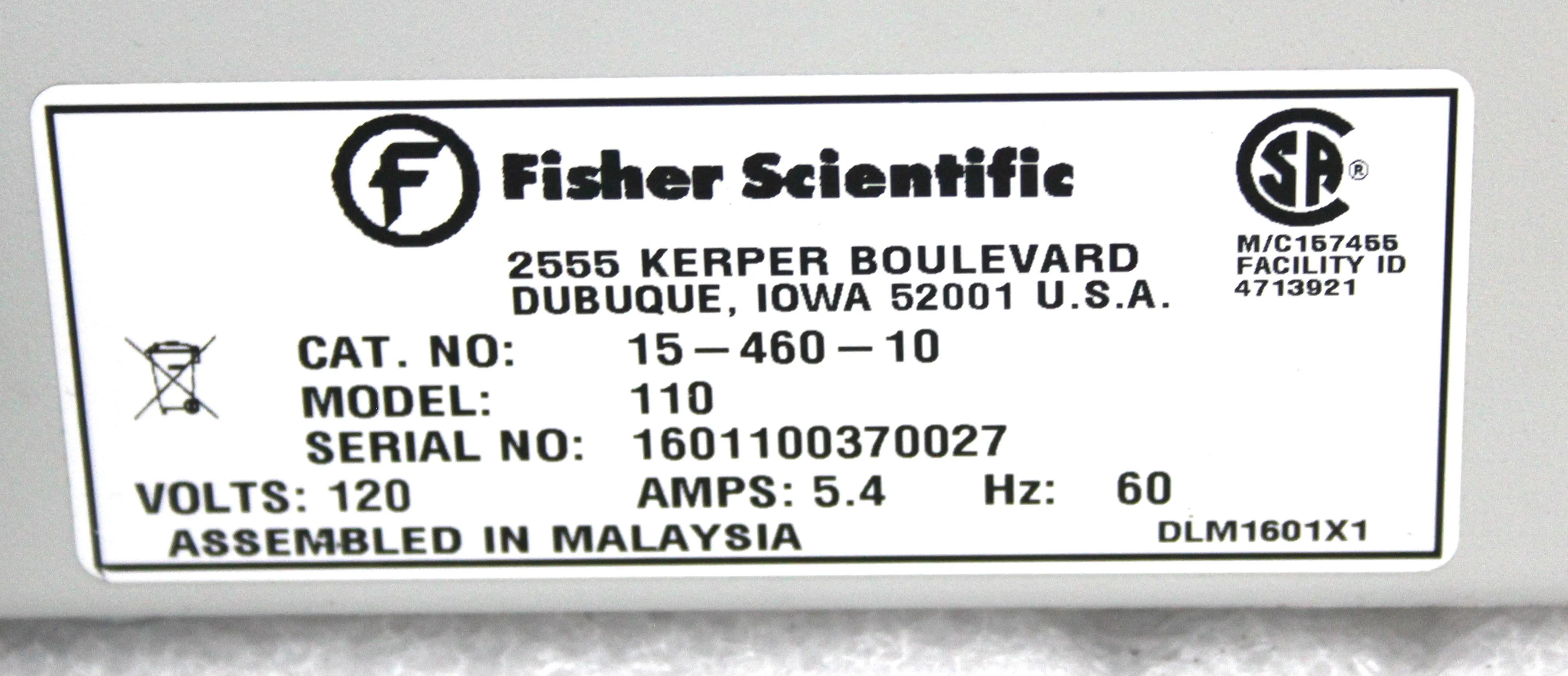 Fisher Isotemp Water Bath 110 - Laboratory Equipment