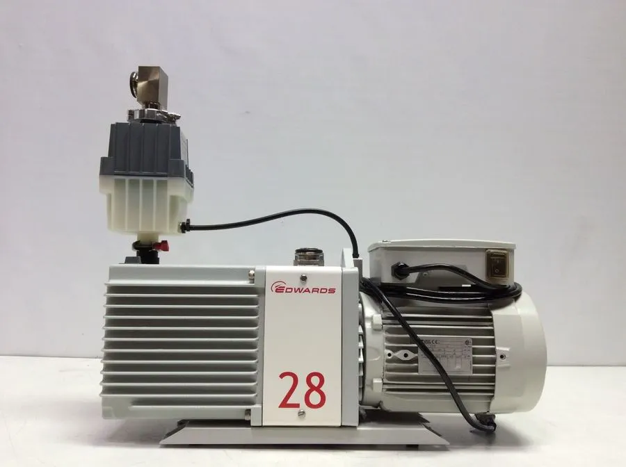 Edwards E2M28 Dual Stage Rotary Vane Vacuum Pump w/Oil Mist Filter EMF20