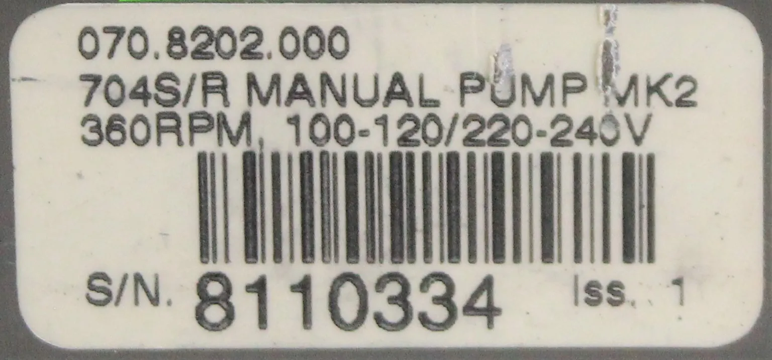 Watson Marlow 704S/R Peristaltic Pump