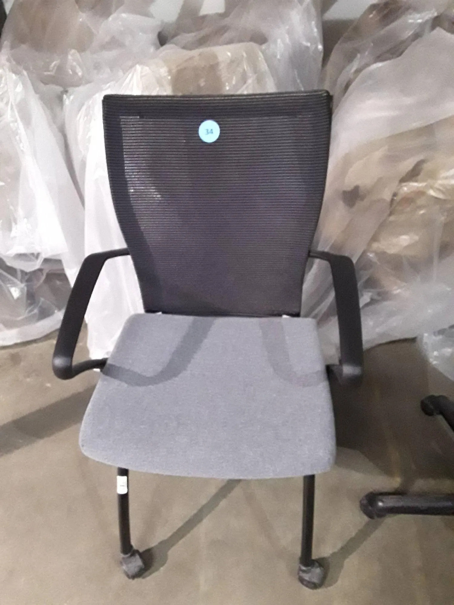 Used Lab Bench - Black/Grey Mesh Desk Chair