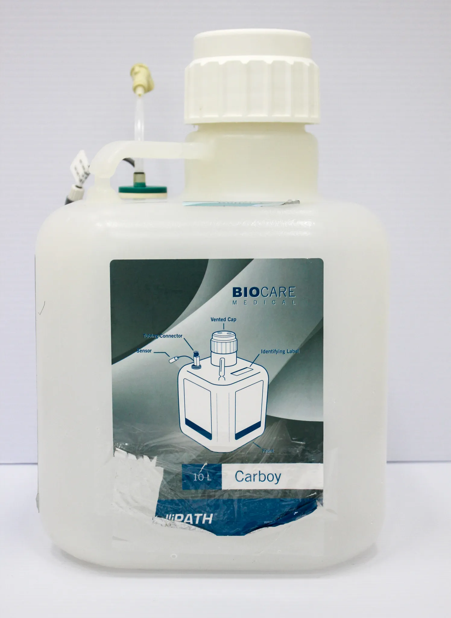 Biocare Medical Waste Carboy Assy, Buffer 2, 10L w/ Tubing and Float Sensor