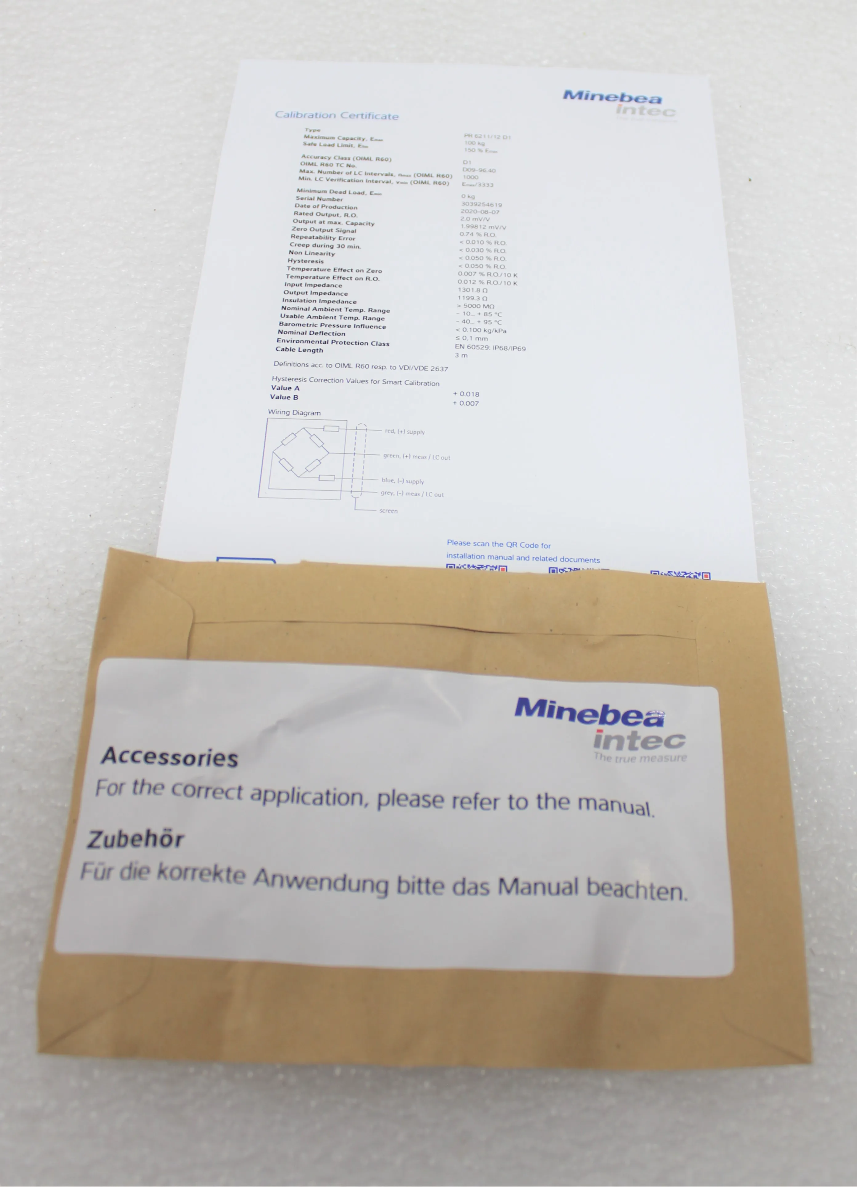 Minebea Intec PR6211/12 D1 LOW 100 kg Load Cell