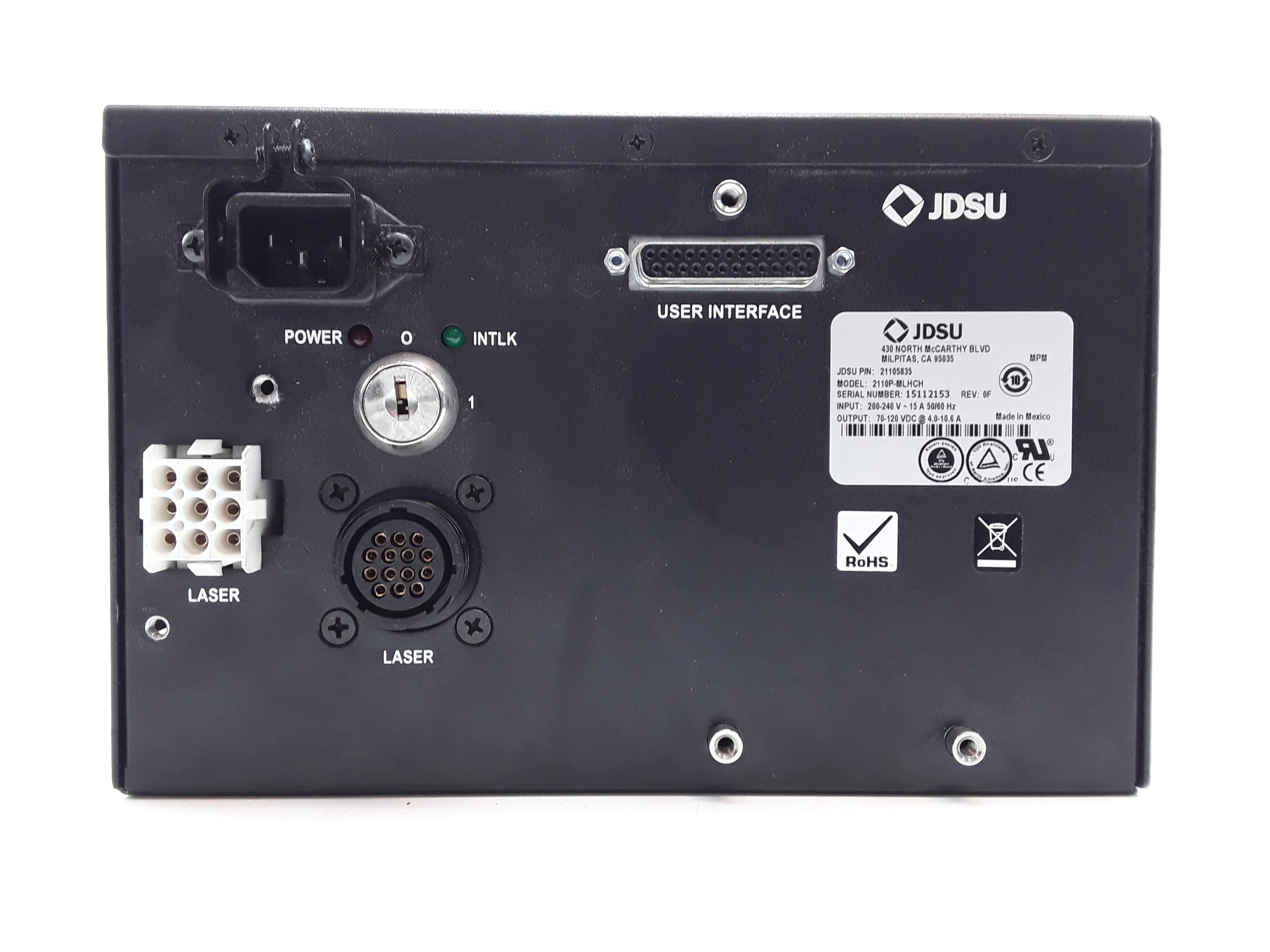 JDSU 2212-10MLMLTC Class 3B Laser Module with Power Supply