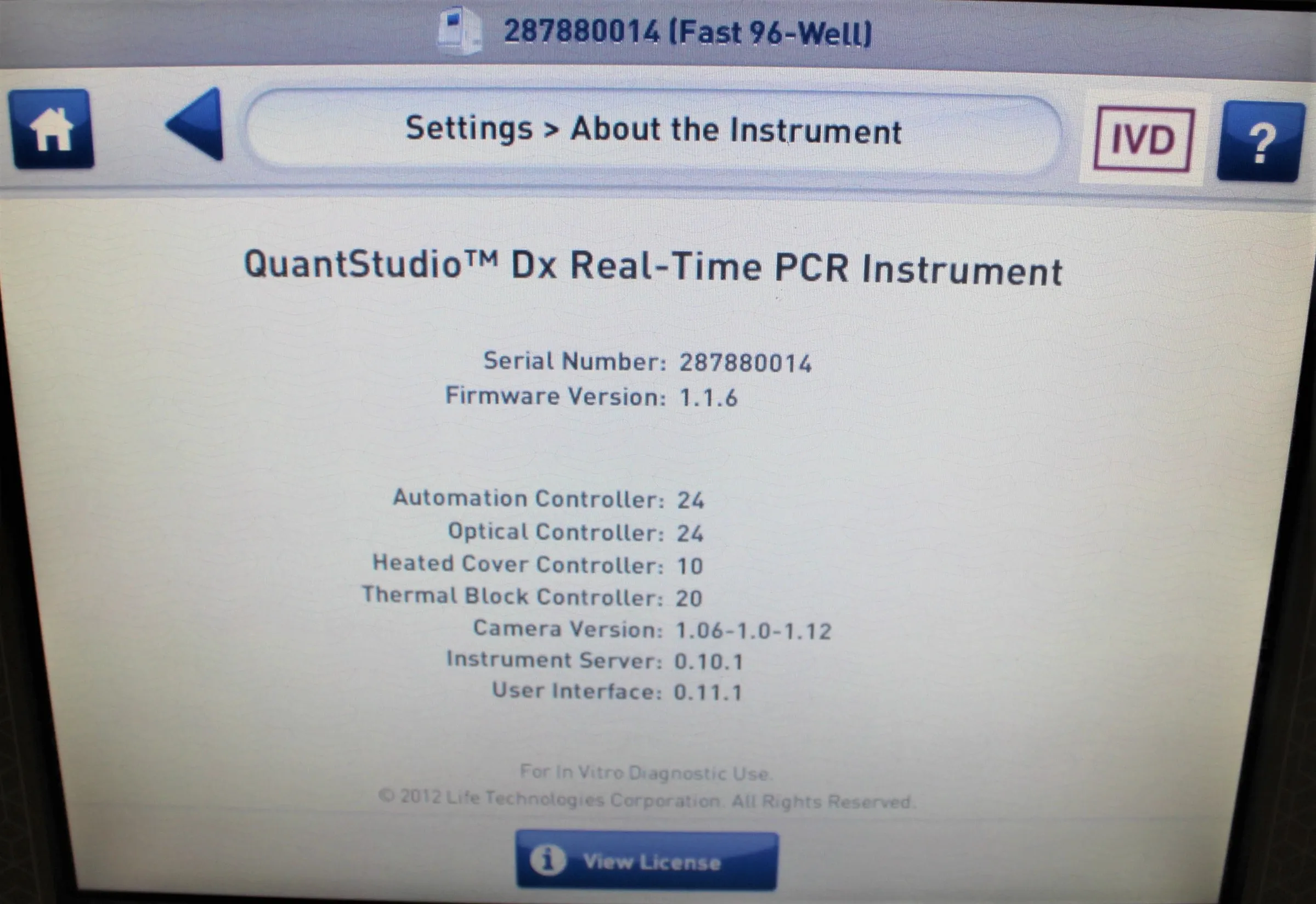 Applied Biosystems QuantStudio Dx Real-Time PCR Instrument 96-Well Fast Block